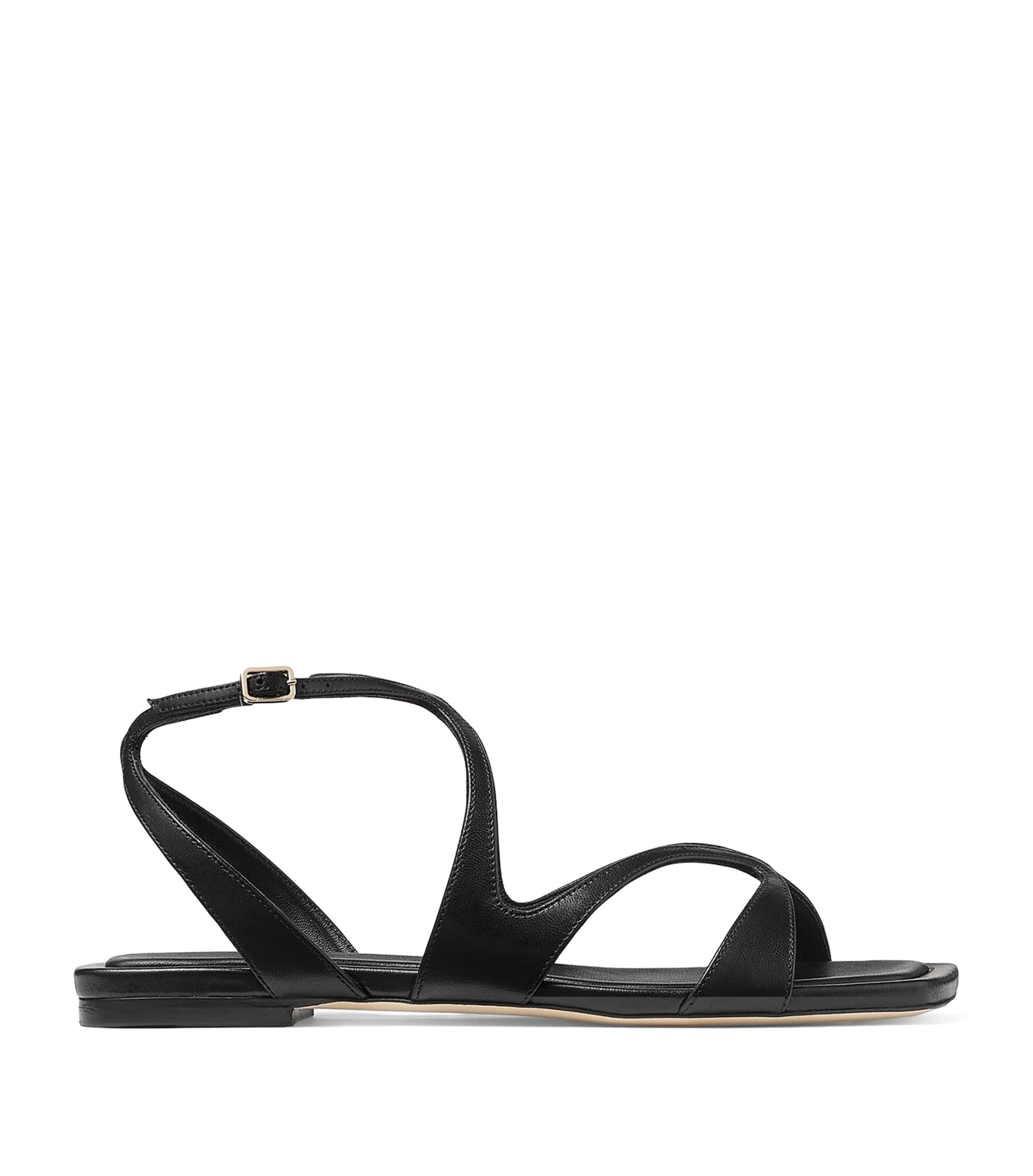 Jimmy Choo Ayla Flat Sandals In Black