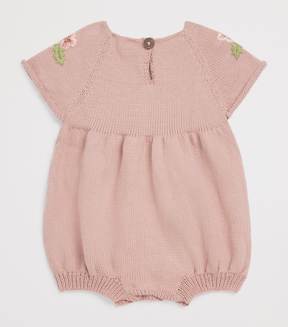 Shirley Bredal Cotton Embroidered Midsummer Bodysuit (6-24 Months) D Dahlia Image 2