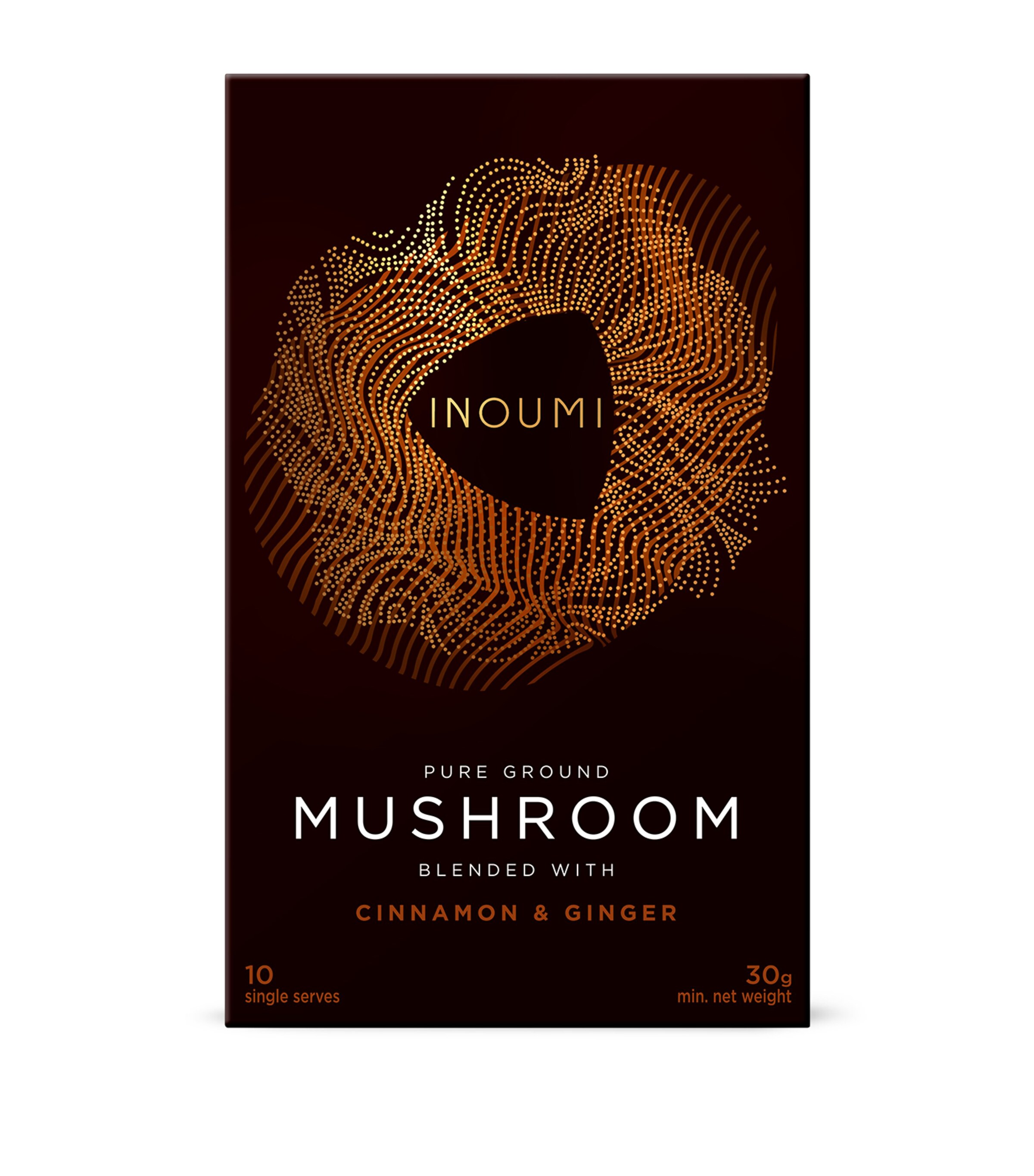 INOUMI Pure Ground Mushroom Blended with Cinnamon and Ginger (10 Sachets) Image 1