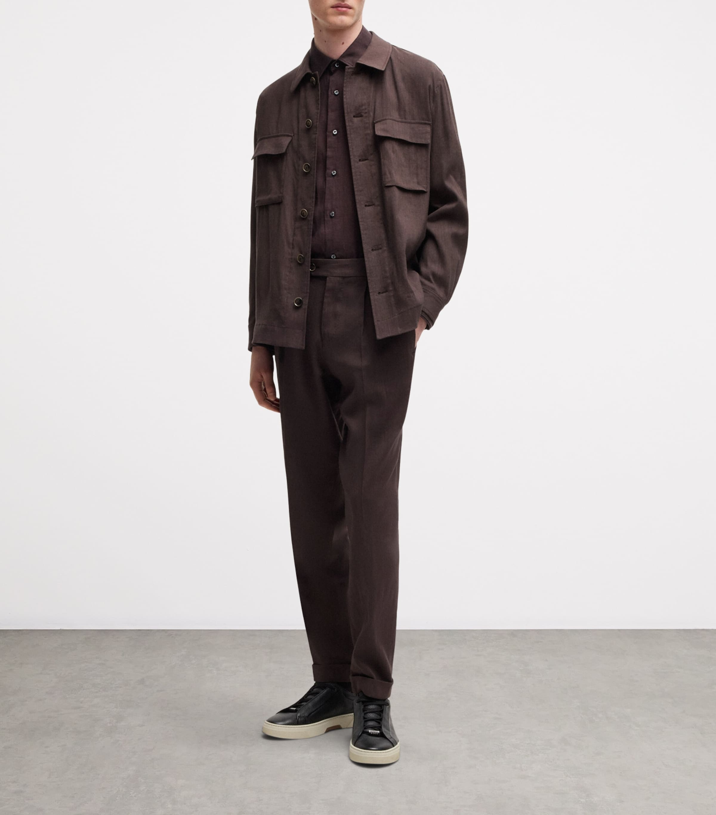 Linen-Wool Tailored Trousers 203 Image 6