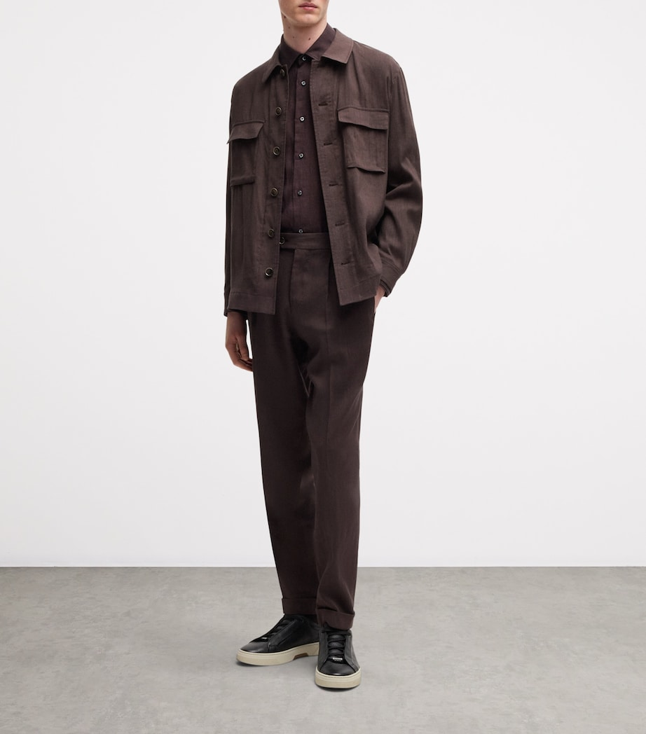 Linen-Wool Tailored Trousers 203 Image 6