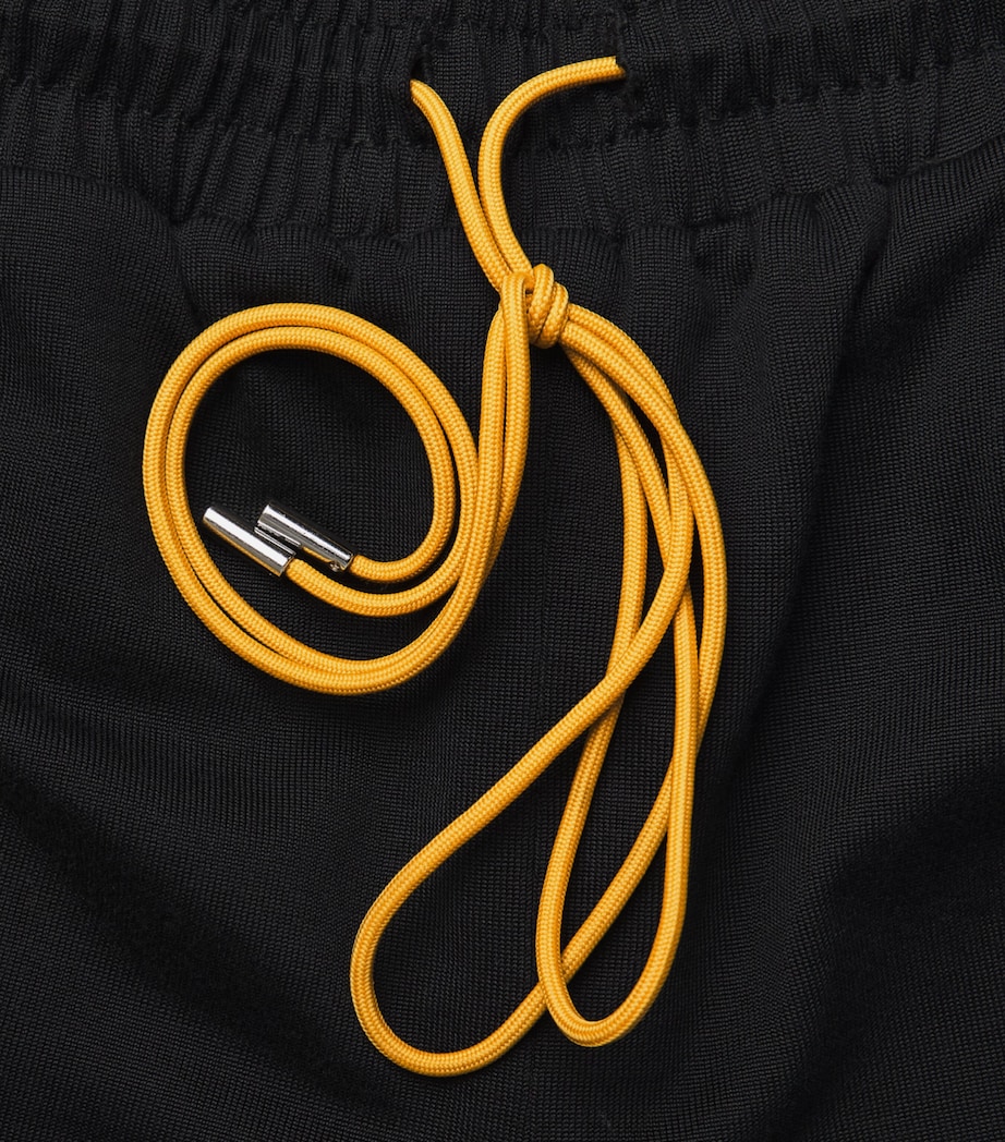 Rhude Mens Cotton Lago Veille Soccer Shorts Blk/wht/red Image 6
