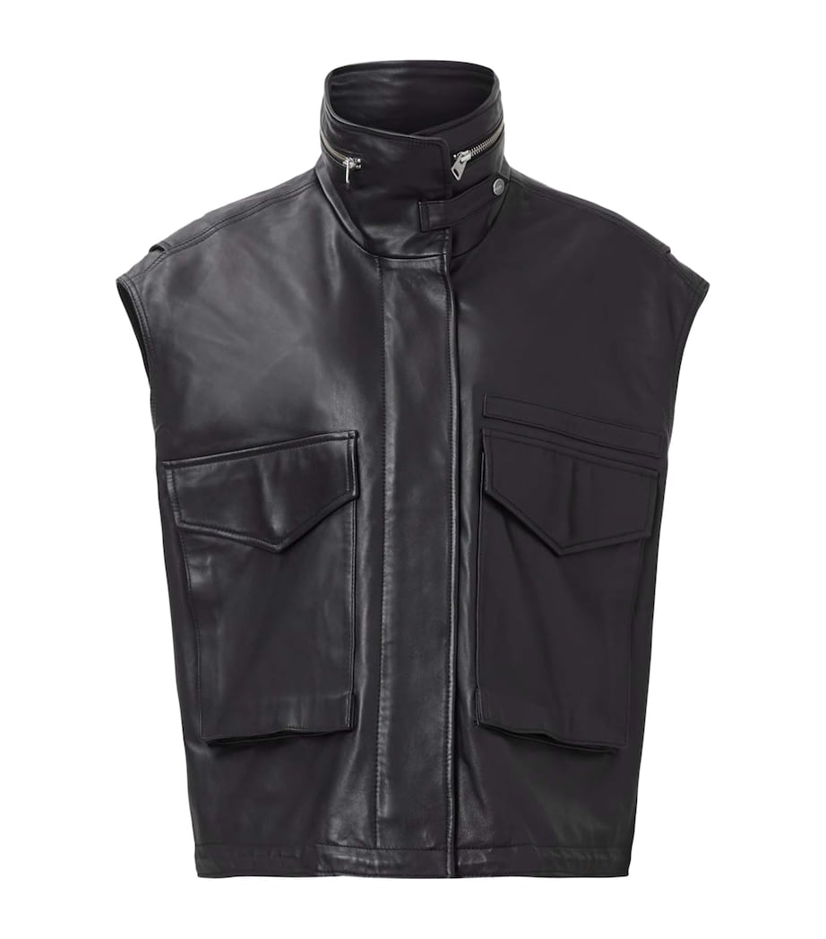 Lambskin Clay Gilet BLACK Image 1