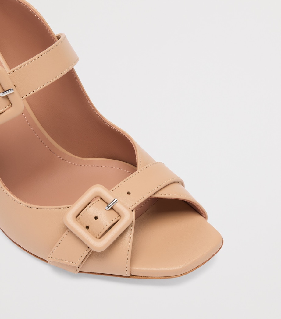 Leather Isobel Heeled Sandals 70 BUFF Image 5