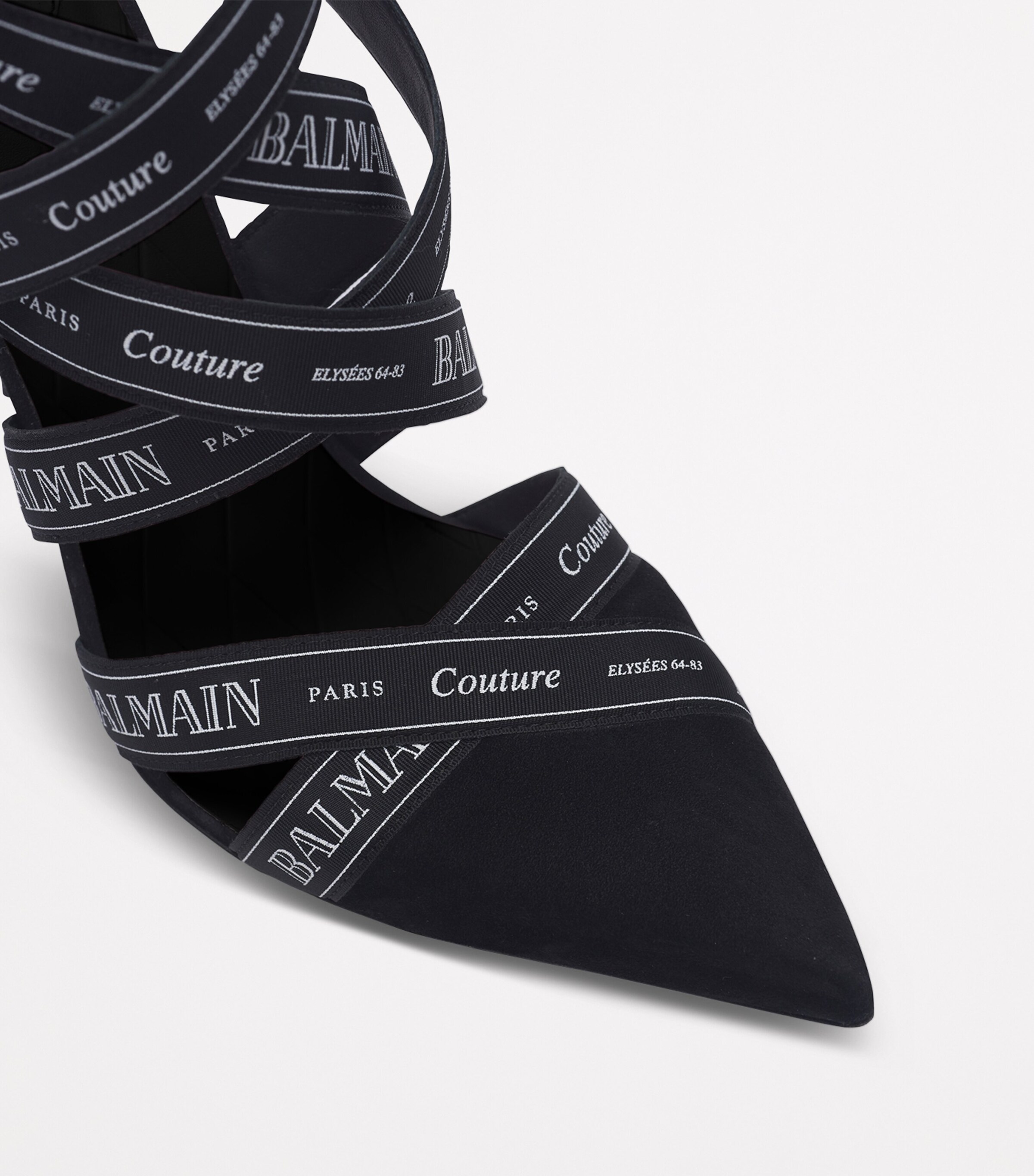 Balmain Suede Logo-Ribbon Pumps 95 | Harrods UK