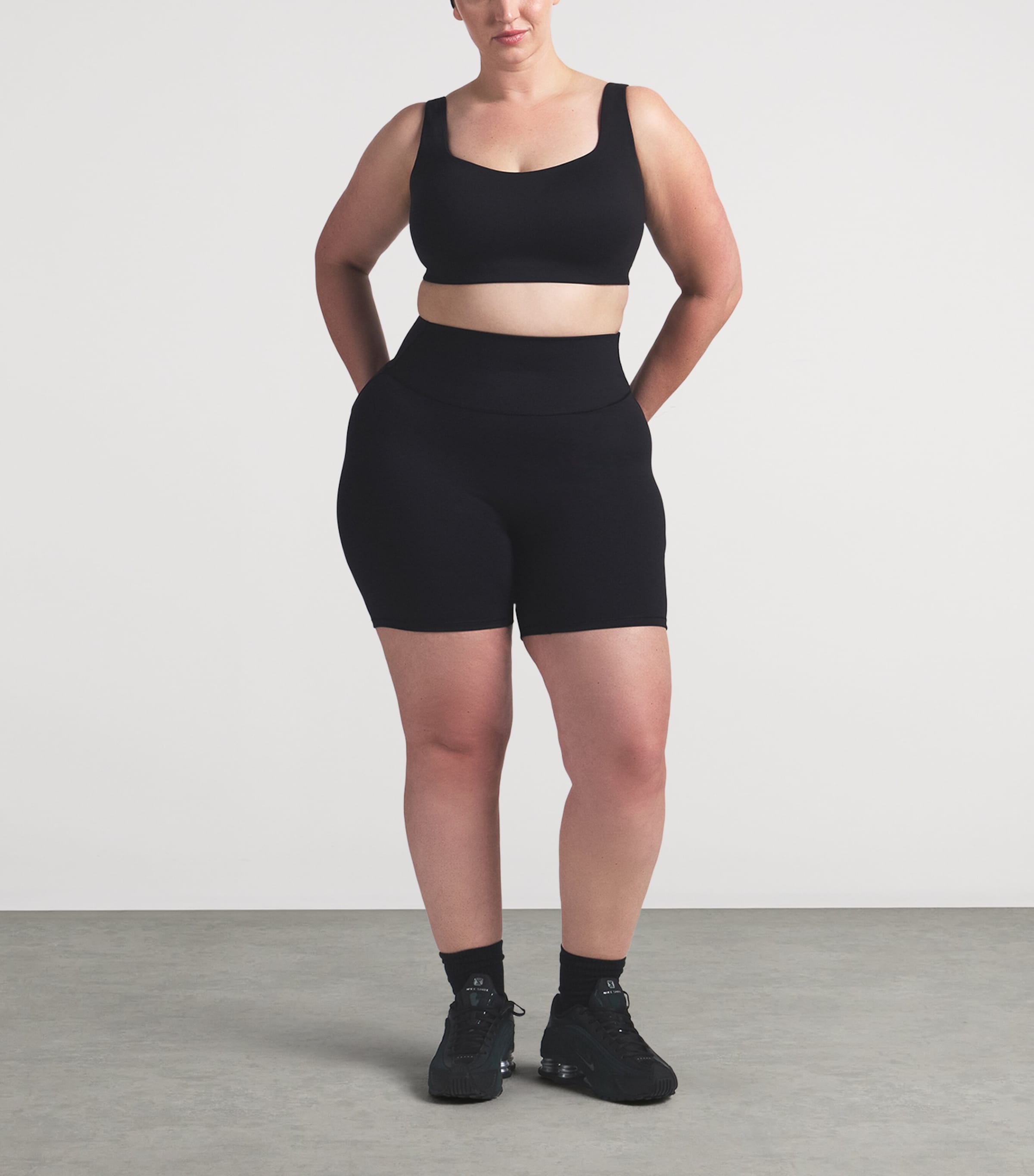 NikeSKIMS Womens NikeSKIMS Matte Sports Bra Obsidian Image 4