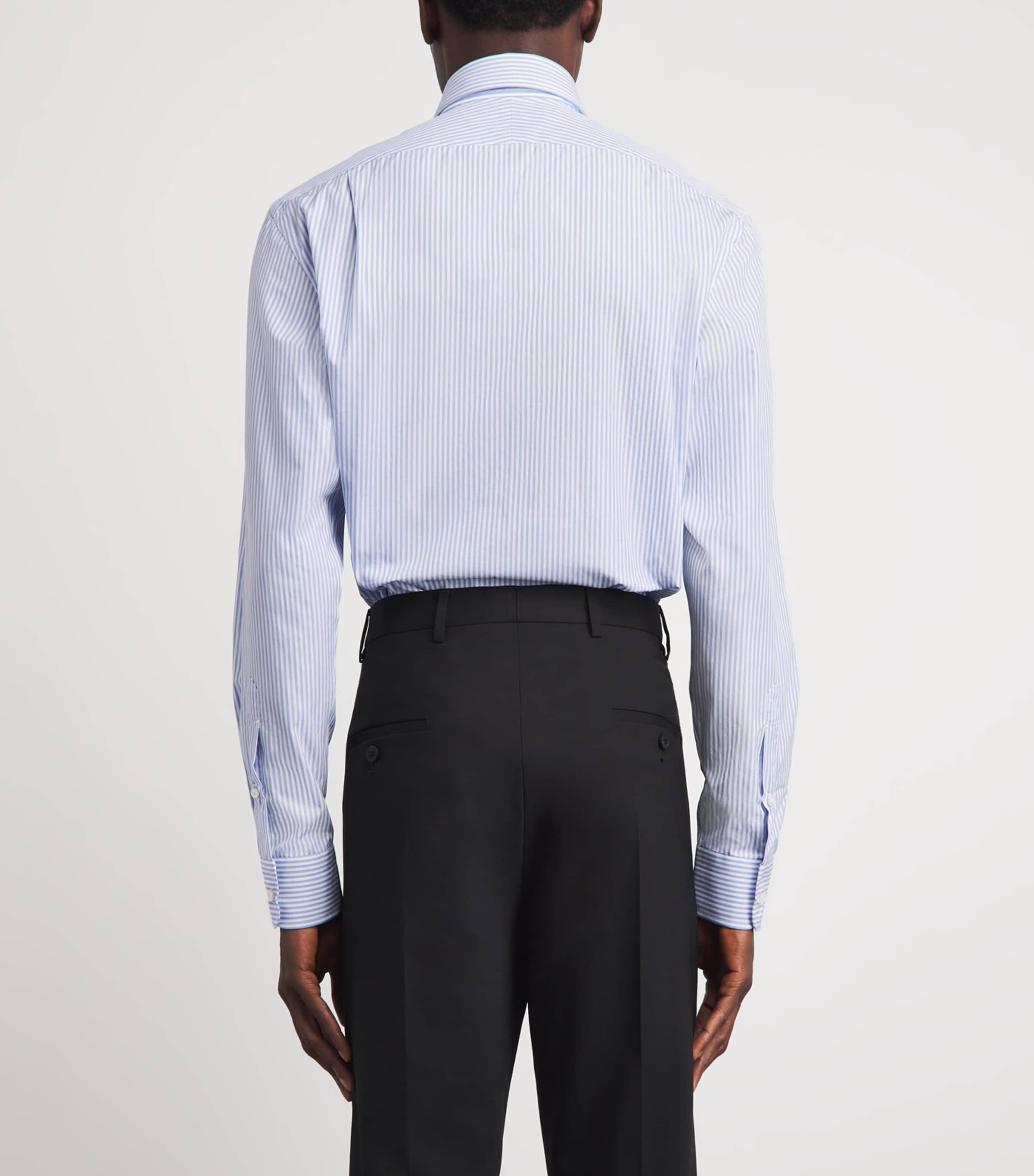 Ralph Lauren Purple Label Mens Stripe Aston Shirt Blue White Image 5