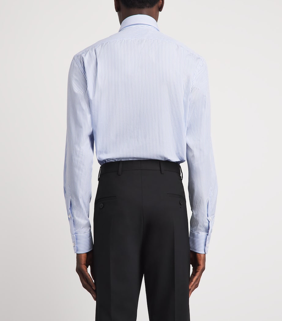 Ralph Lauren Purple Label Mens Stripe Aston Shirt Blue White Image 5