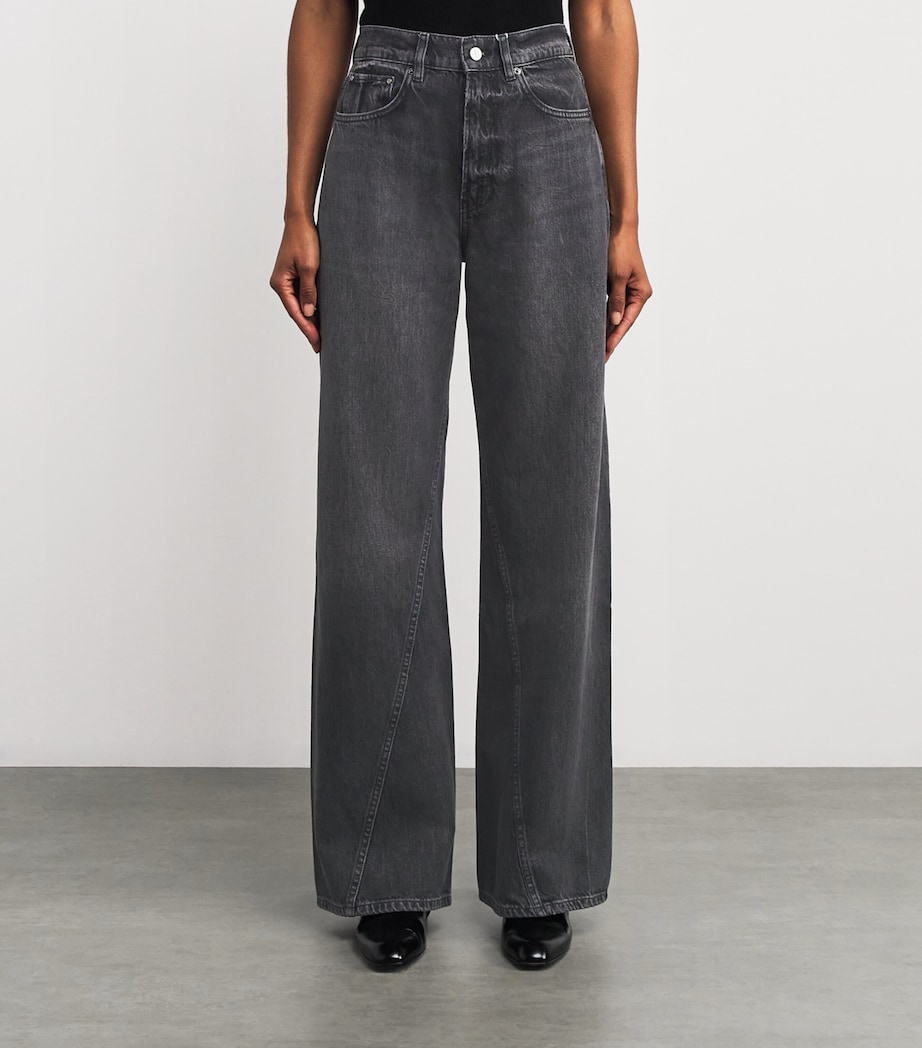 Brie Wide-Leg Jeans WASHED BLACK Image 3