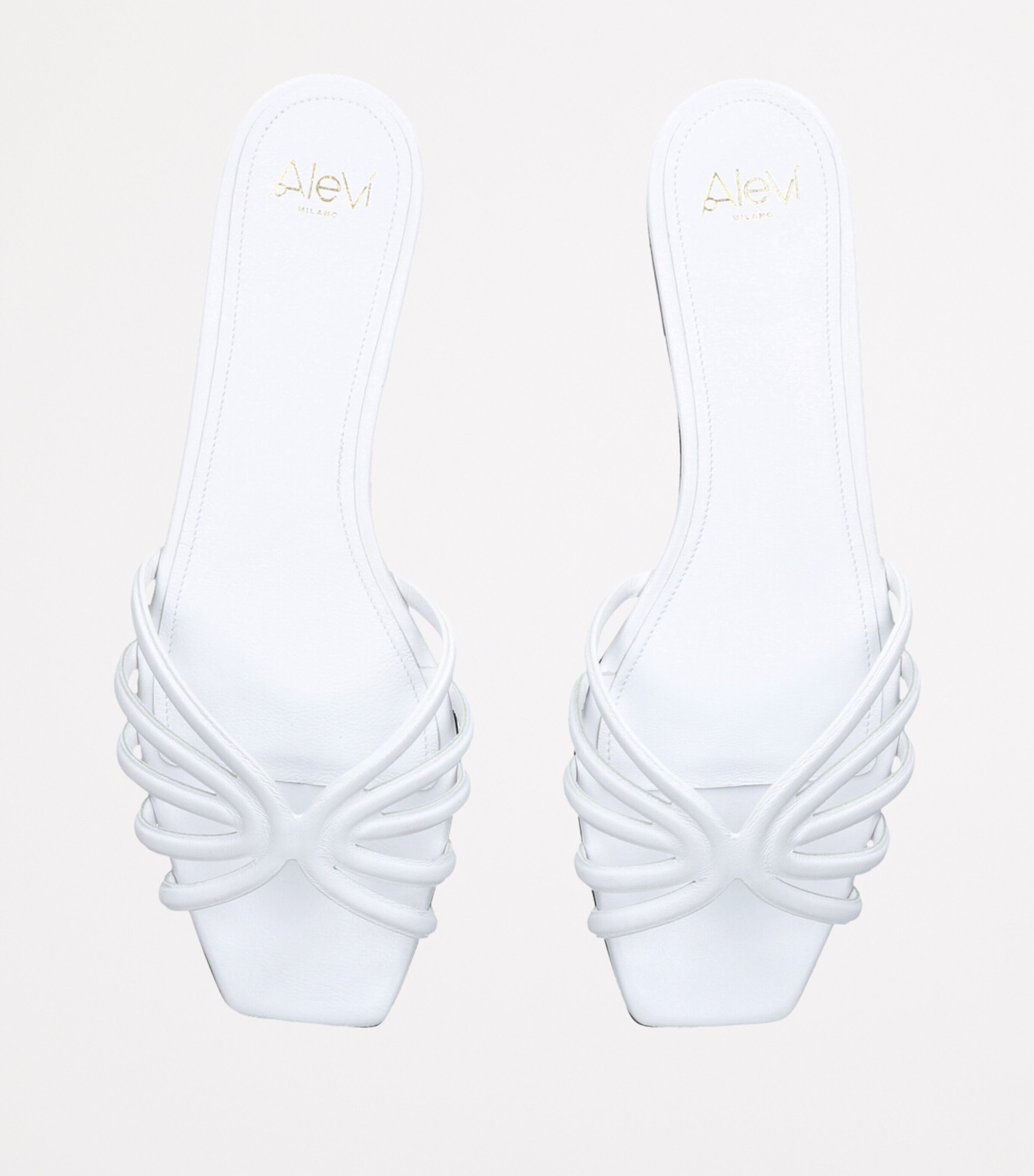 Alevì Leather Bali Flat Sandals White Image 4