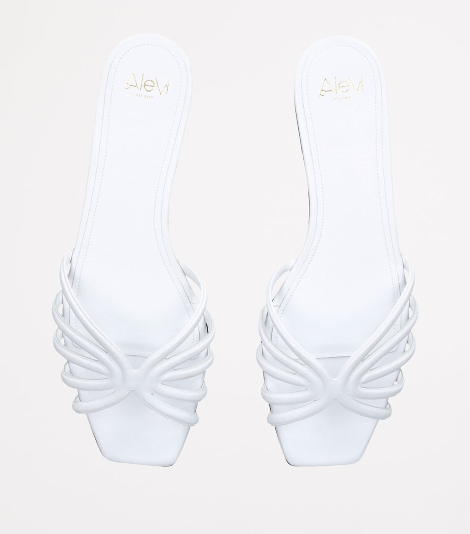 Alevì Leather Bali Flat Sandals White Image 4