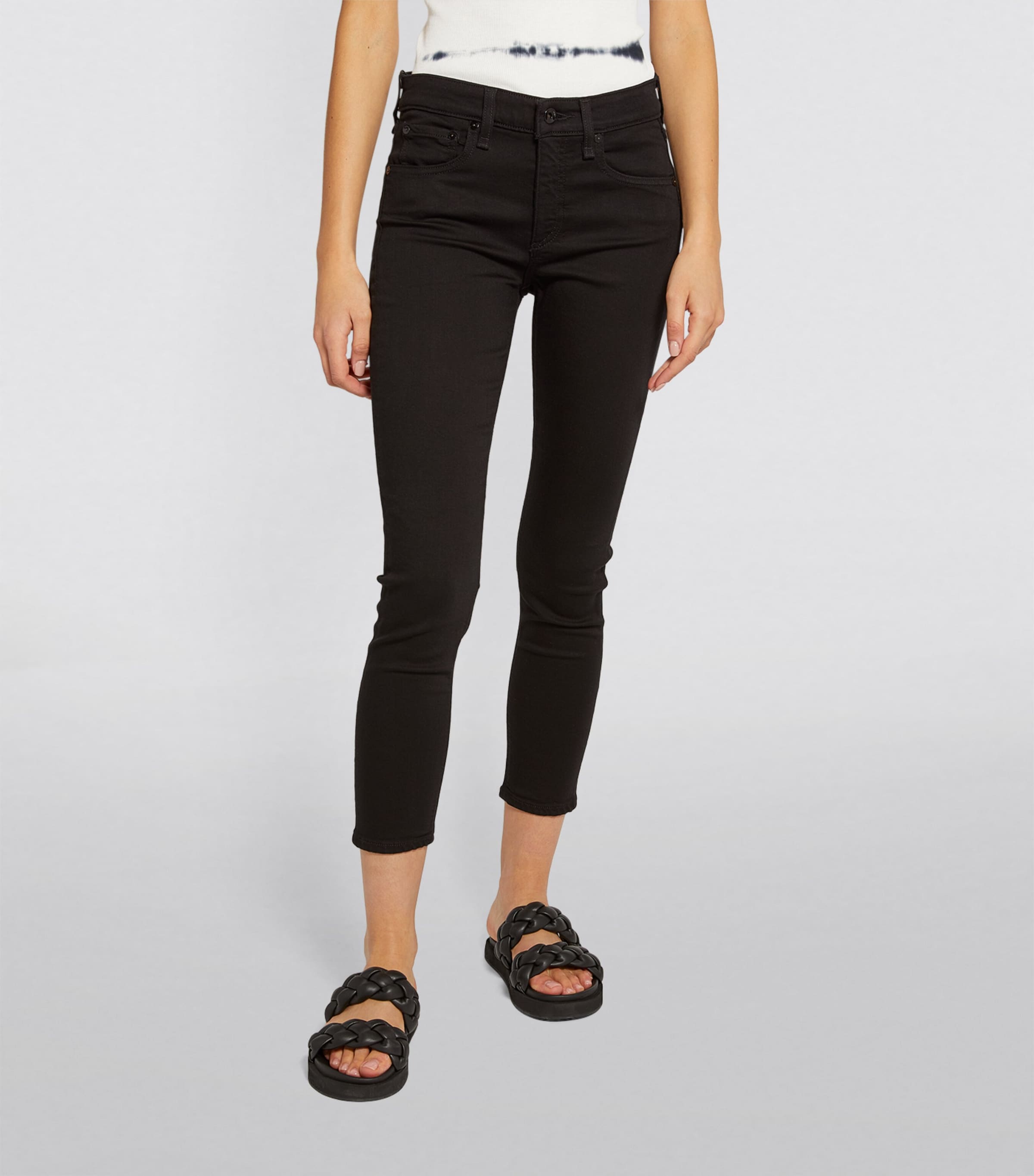 Cate Mid-Rise Skinny Jeans BLACK Image 5