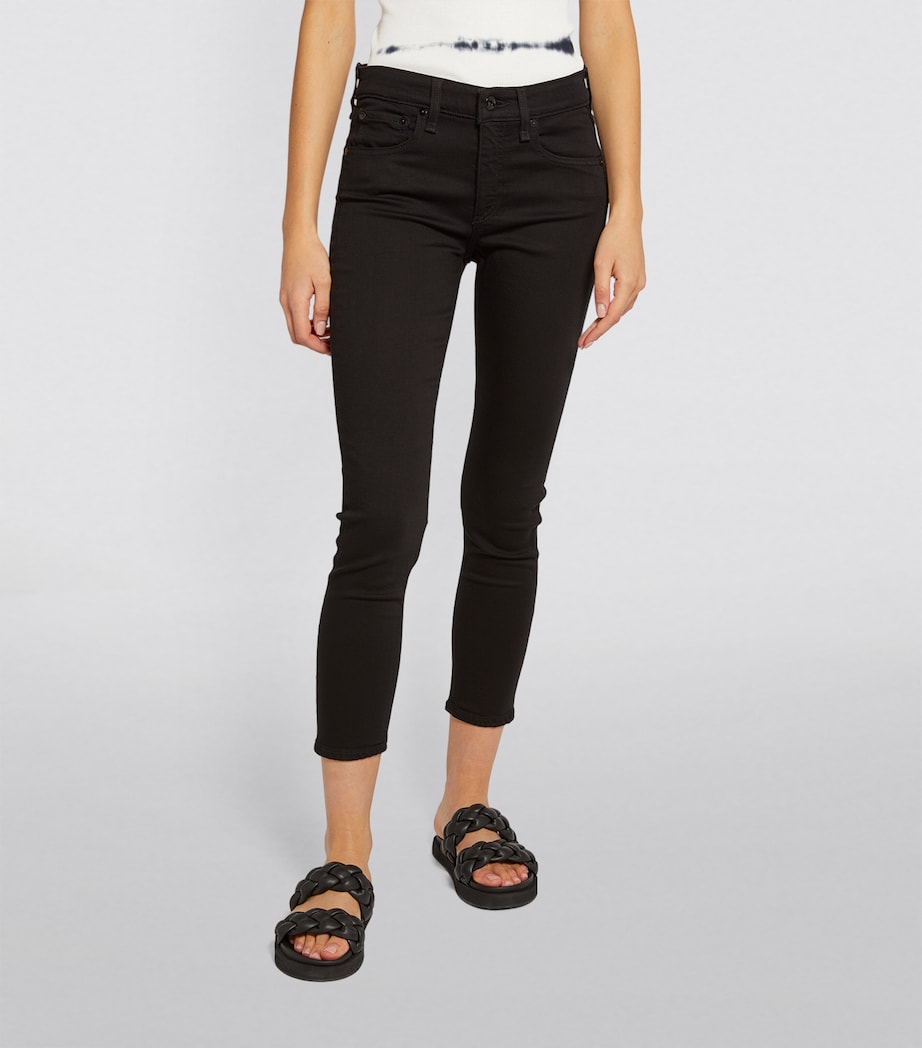 Cate Mid-Rise Skinny Jeans BLACK Image 5