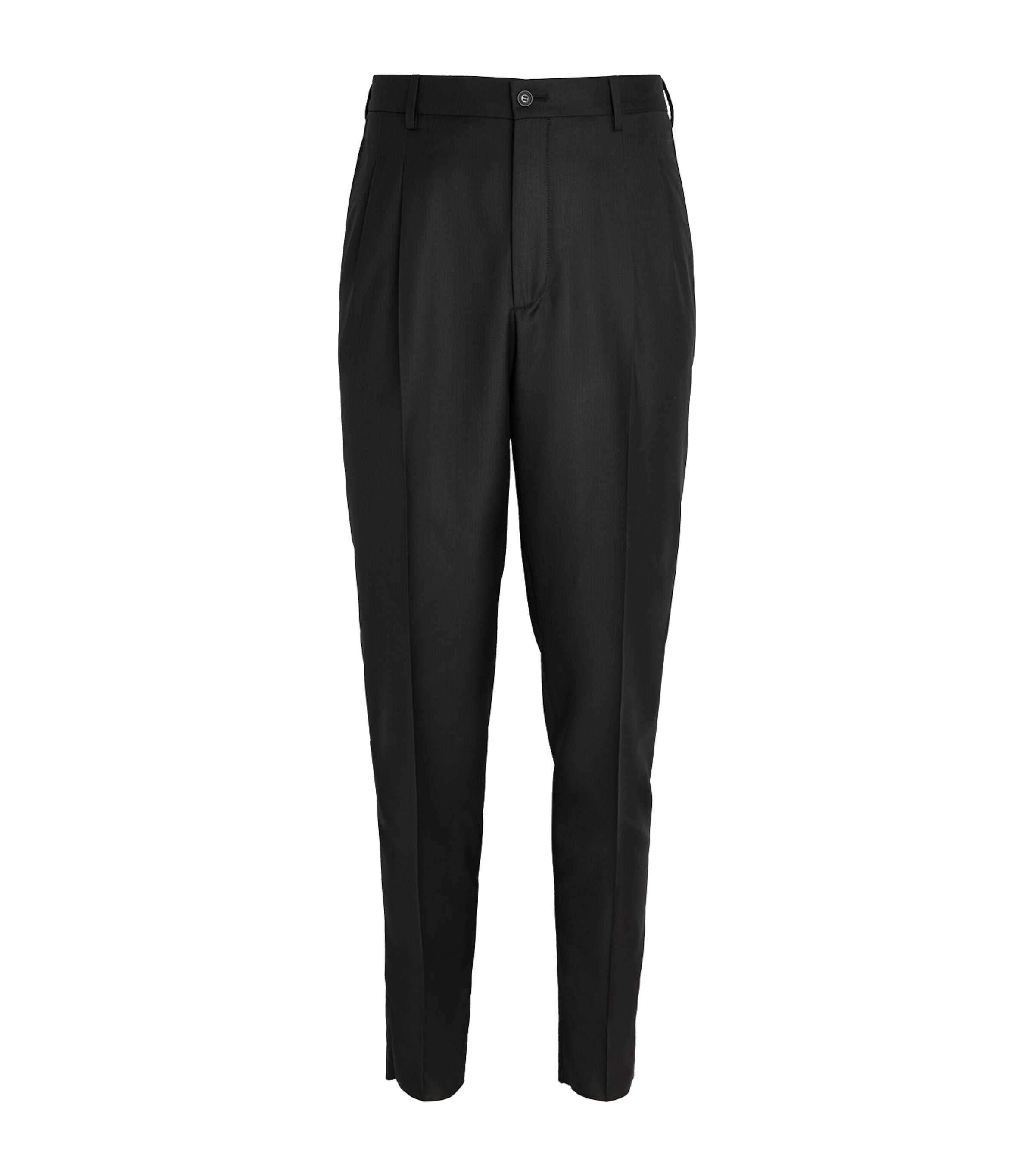 GIORGIO ARMANI WOOL-CASHMERE TAILORED TROUSERS 