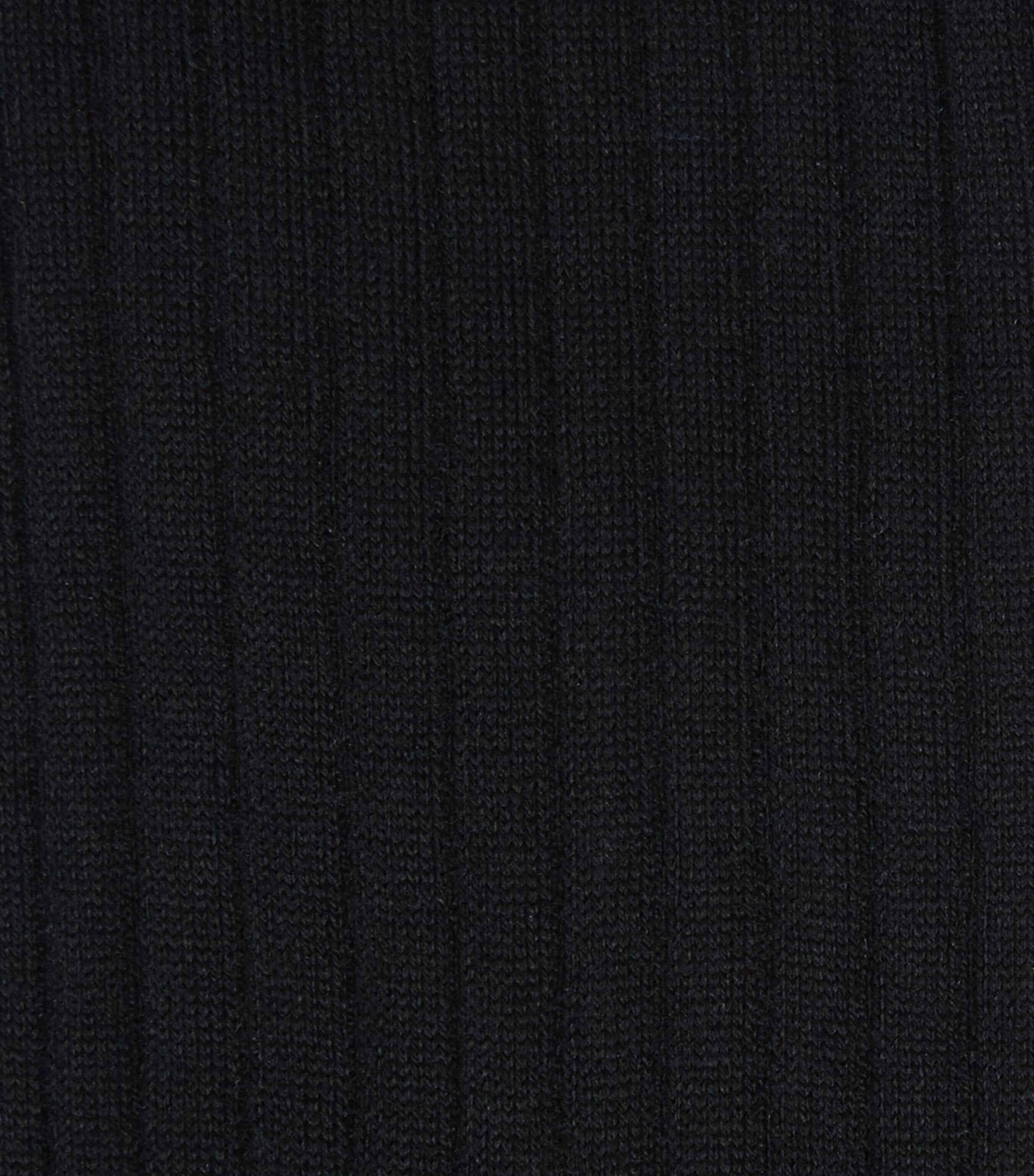 Egyptian Cotton Ribbed Socks BLACK Image 2