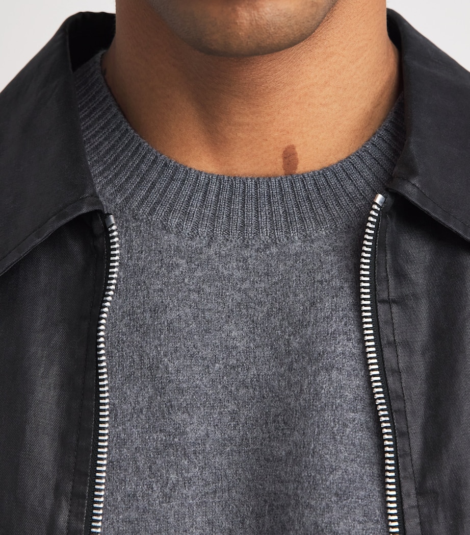 Craig Green Mens Wool Felt Stripe Sweater Grey/ Brown Image 3