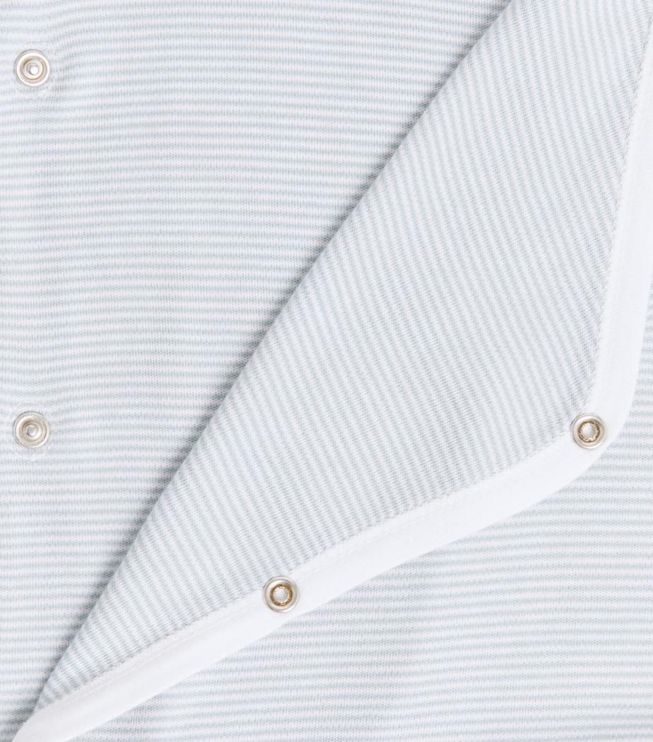 Bamboo-Blend Kimono Bodysuit (9-12 Months) BLUE STRIPE Image 2