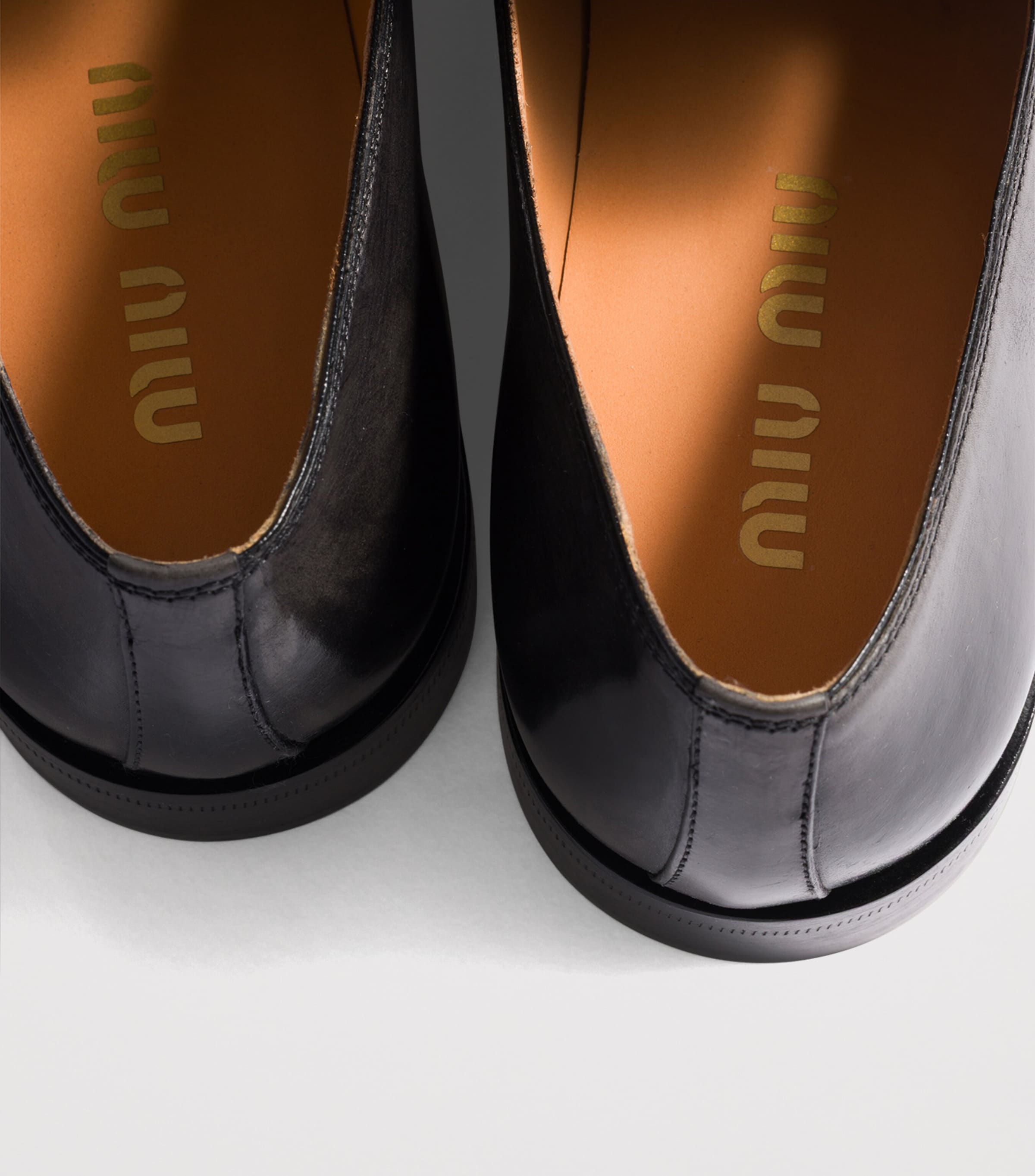 Leather Logo Loafers F0002 Image 4