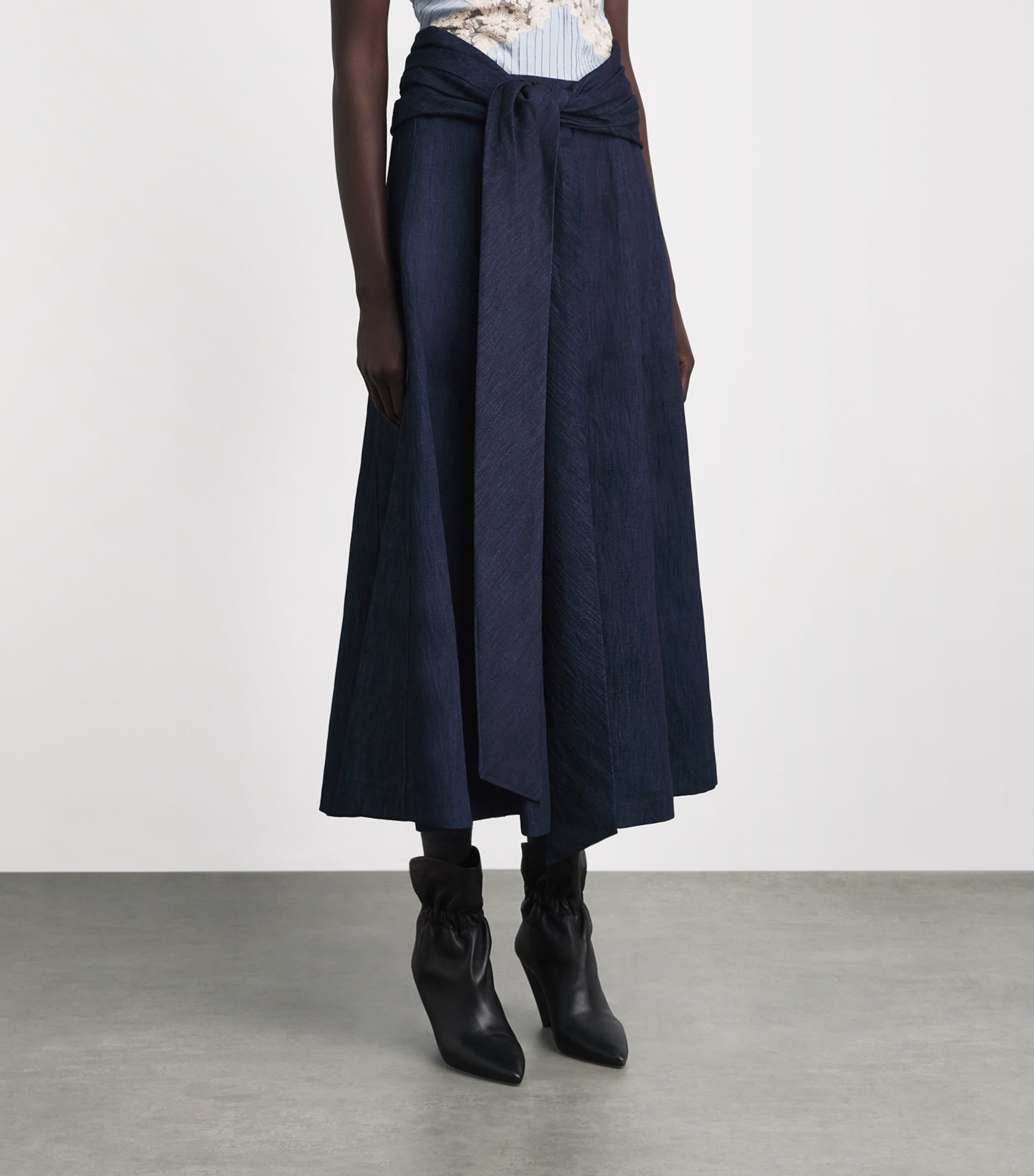 Gabriela Hearst Womens Denim Zivan Maxi Skirt Dnm Denim Image 4