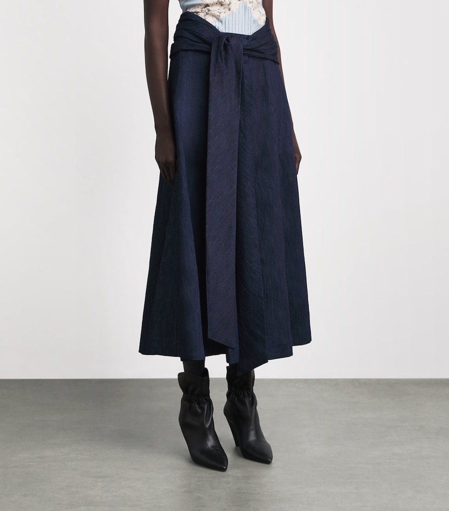 Gabriela Hearst Womens Denim Zivan Maxi Skirt Dnm Denim Image 4