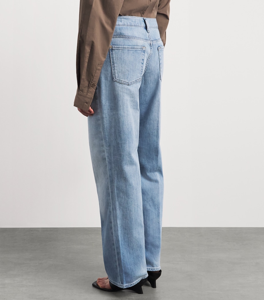 7 For All Mankind Womens Stovepipe Straight Jeans Chill Wave Image 5
