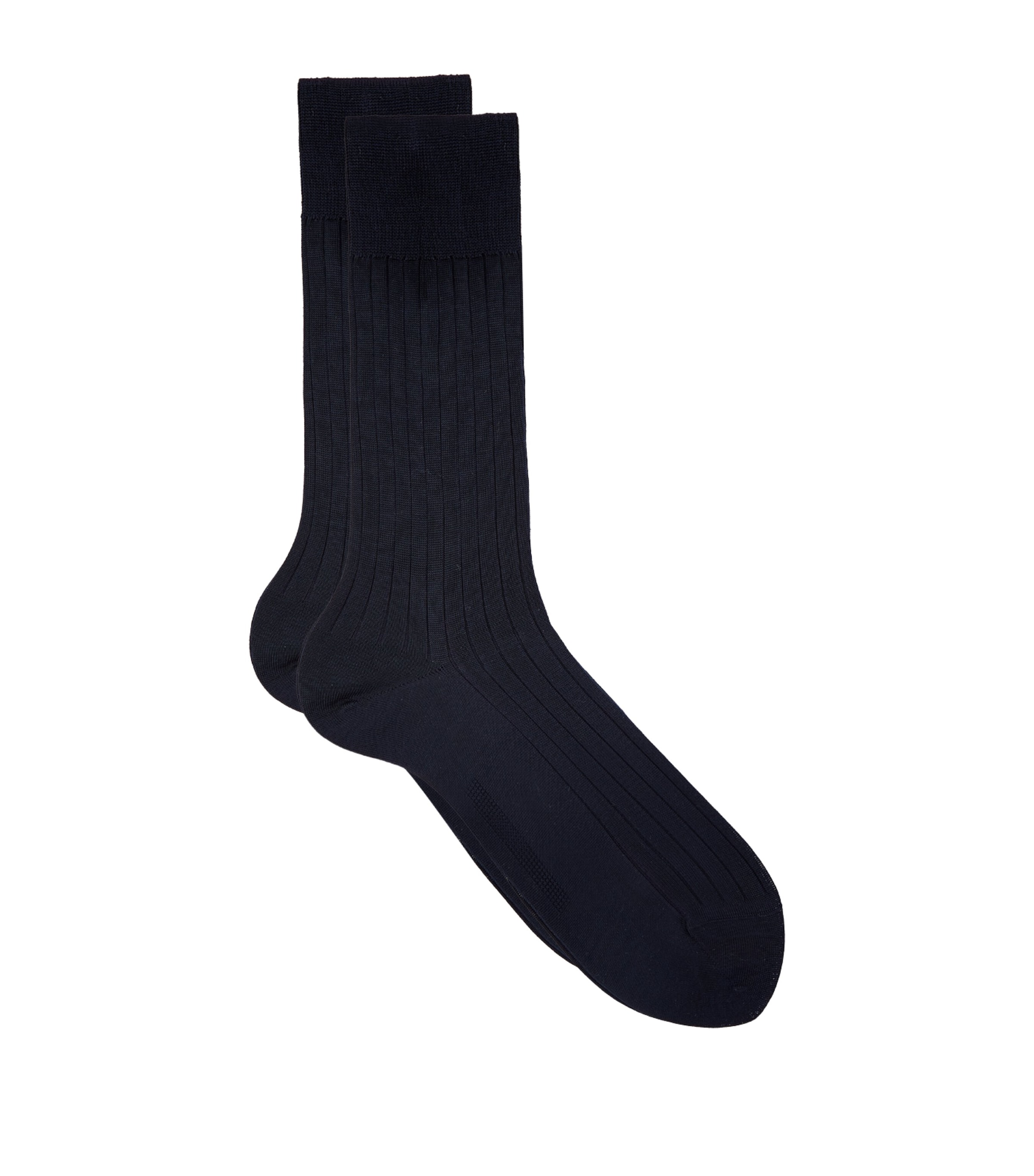 Falke Milano Ribbed Socks In Navy