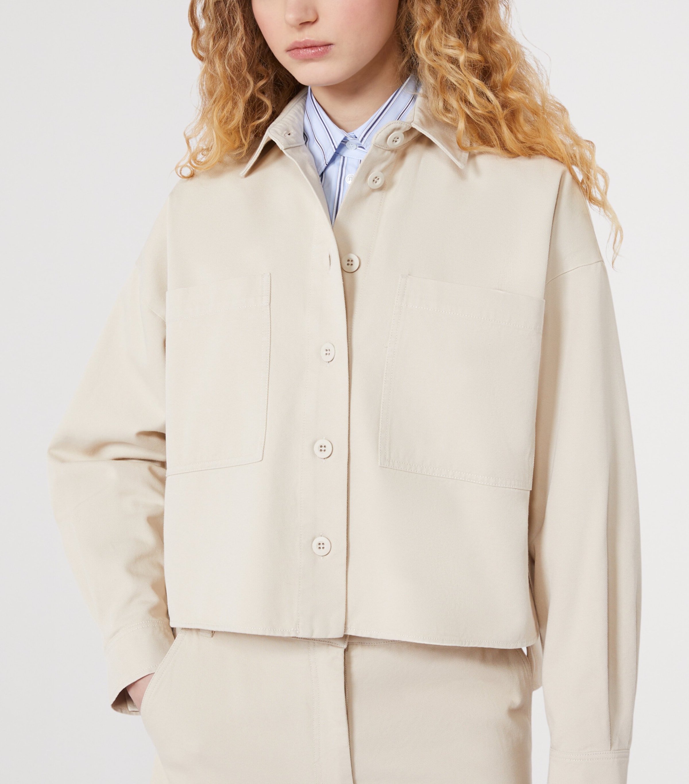 Cotton Drill Shirt SAND Image 5