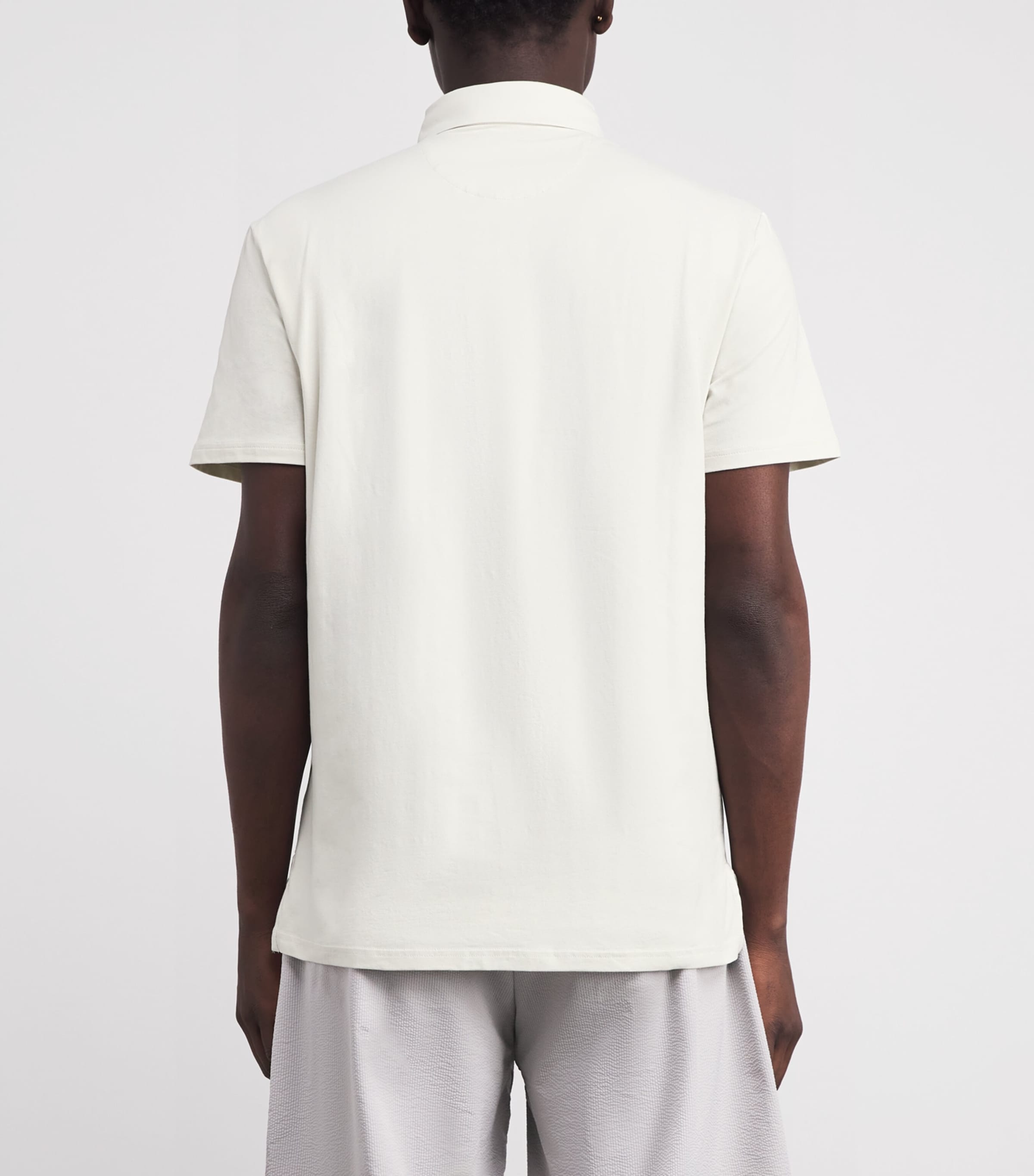 Stretch-Cotton Tailored Fit Performance Polo Shirt STONE PEBBLE Image 4