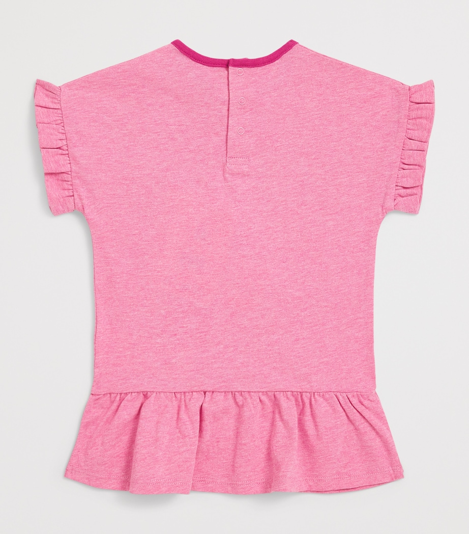 Chloé Kids Cotton Logo T-Shirt Dress (6-36 Months) Marl Image 2