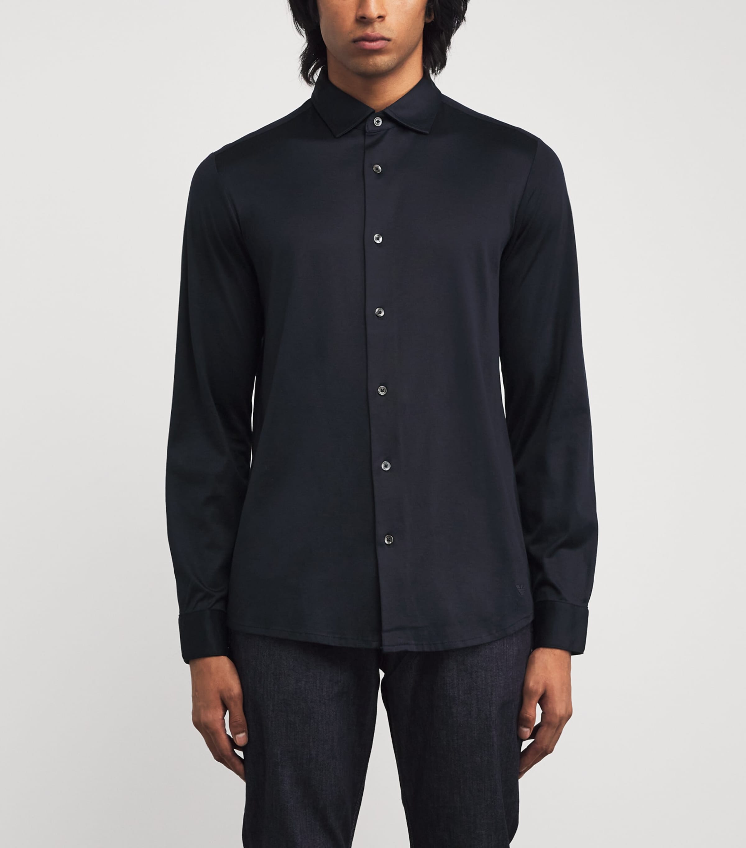 Lyocell-Cotton Long-Sleeve Shirt 920 Image 3