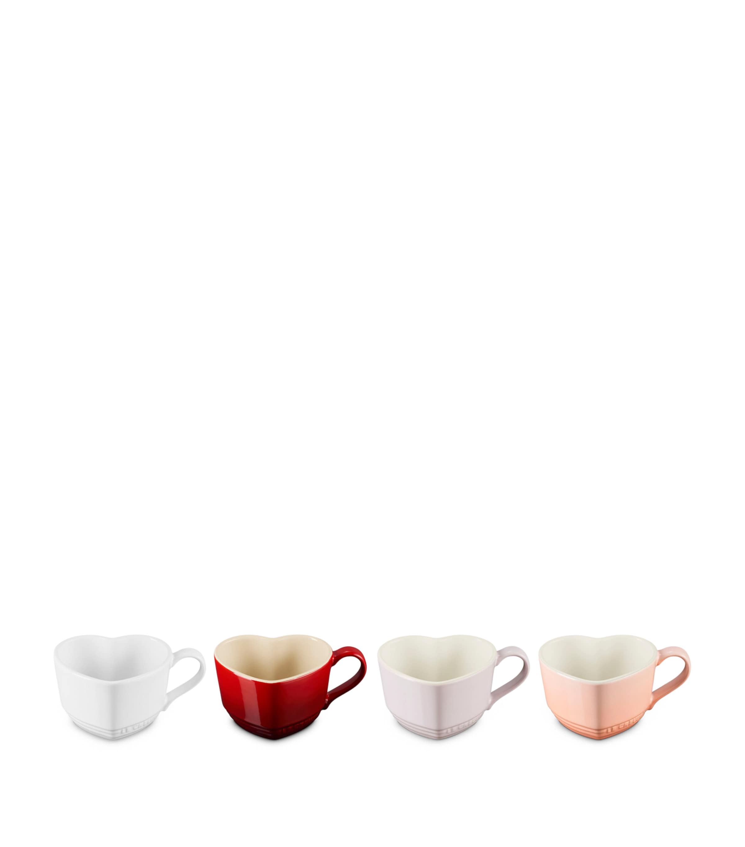 Le Creuset Stoneware Heart Mugs (Set of 4) Mixed Image 2