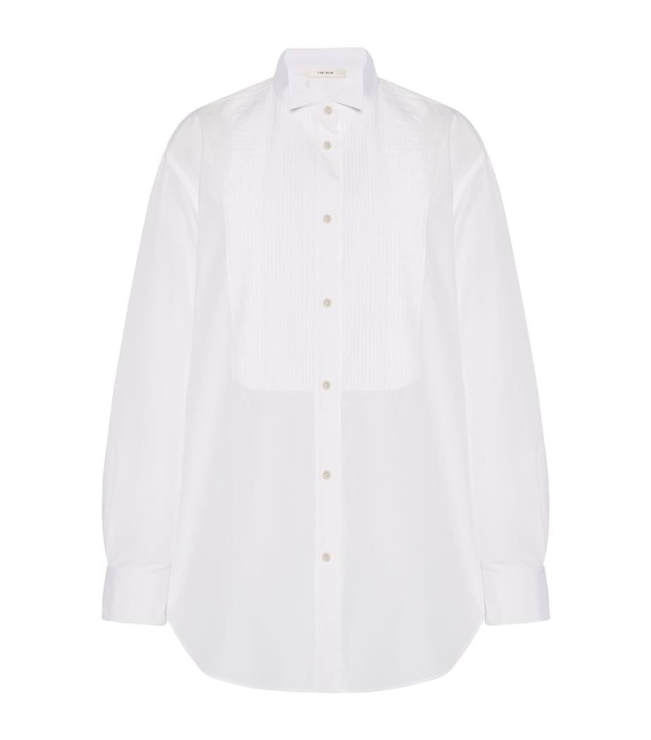 Erelia Cotton Tuxedo Shirt WHITE Image 1