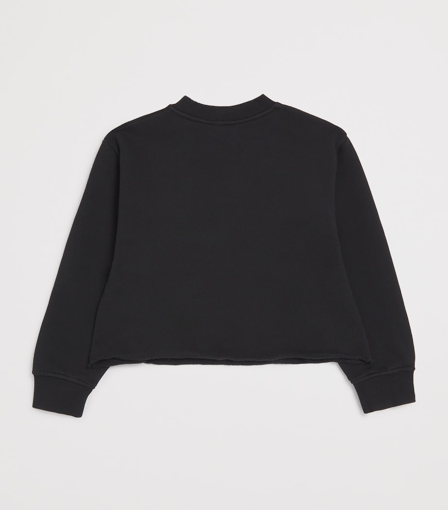 Organic Cotton Logo Sweatshirt (3-14+ Years) 961NERO LAVATO Image 2