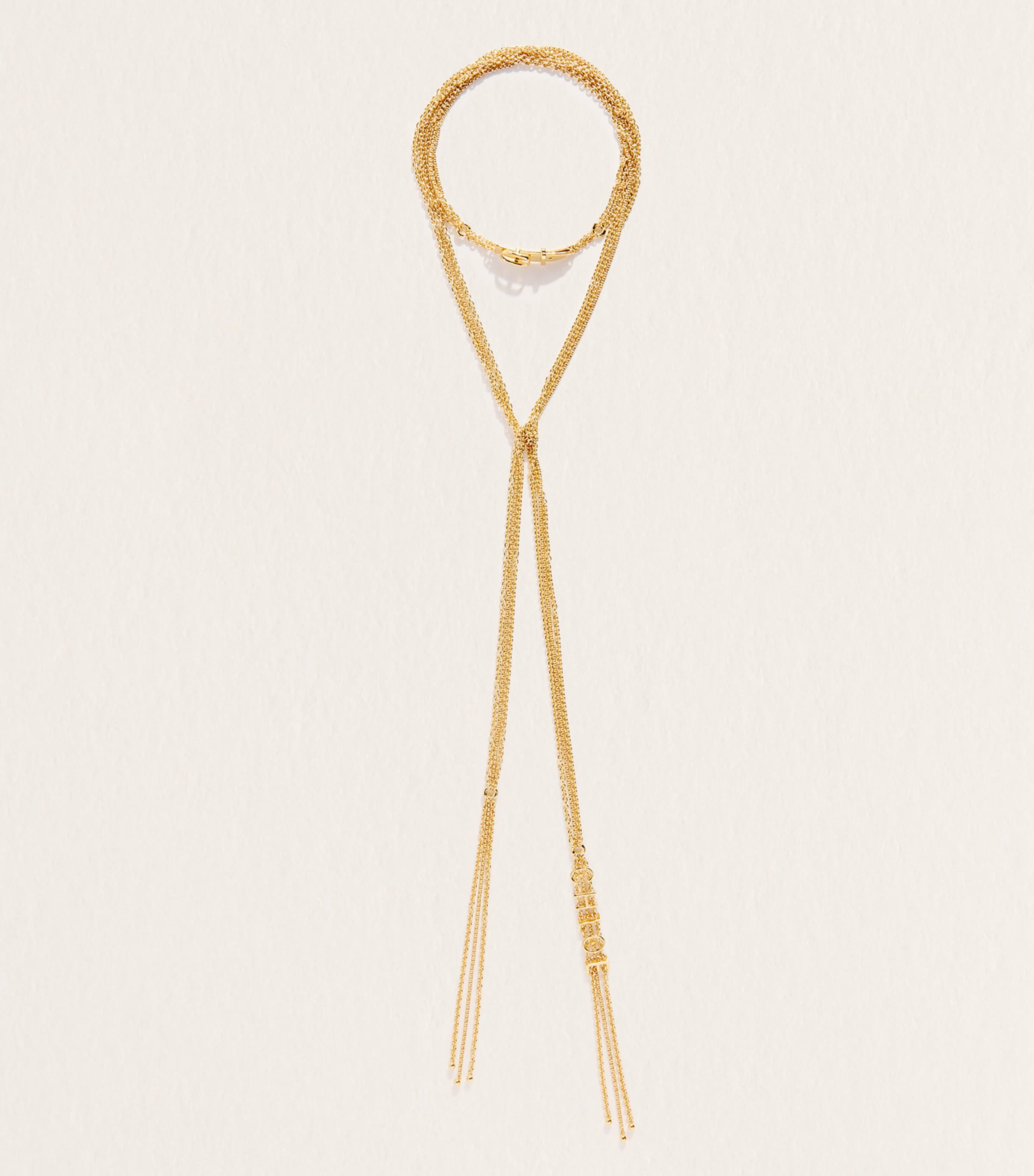 Chloé Mini Belt Long Necklace In Gold
