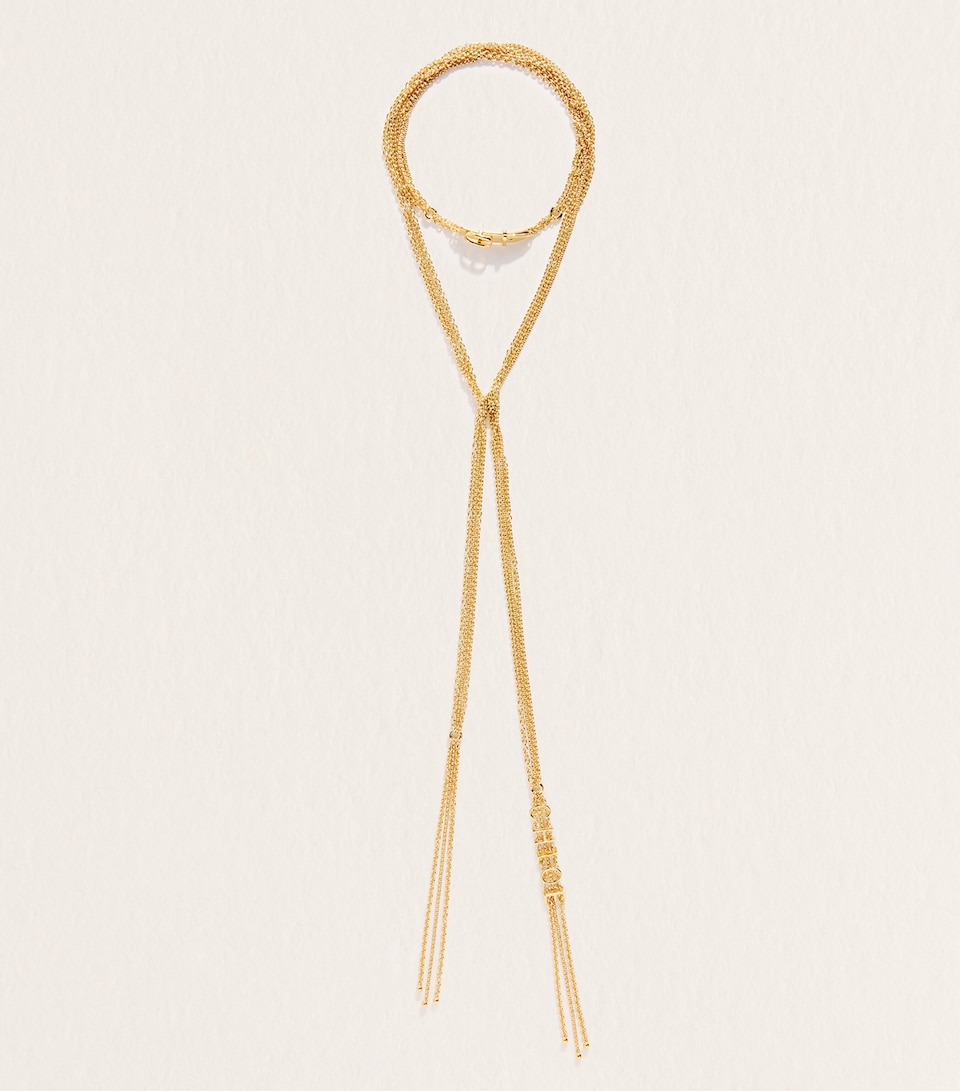 Chloé Mini Belt Long Necklace Vintage Gold