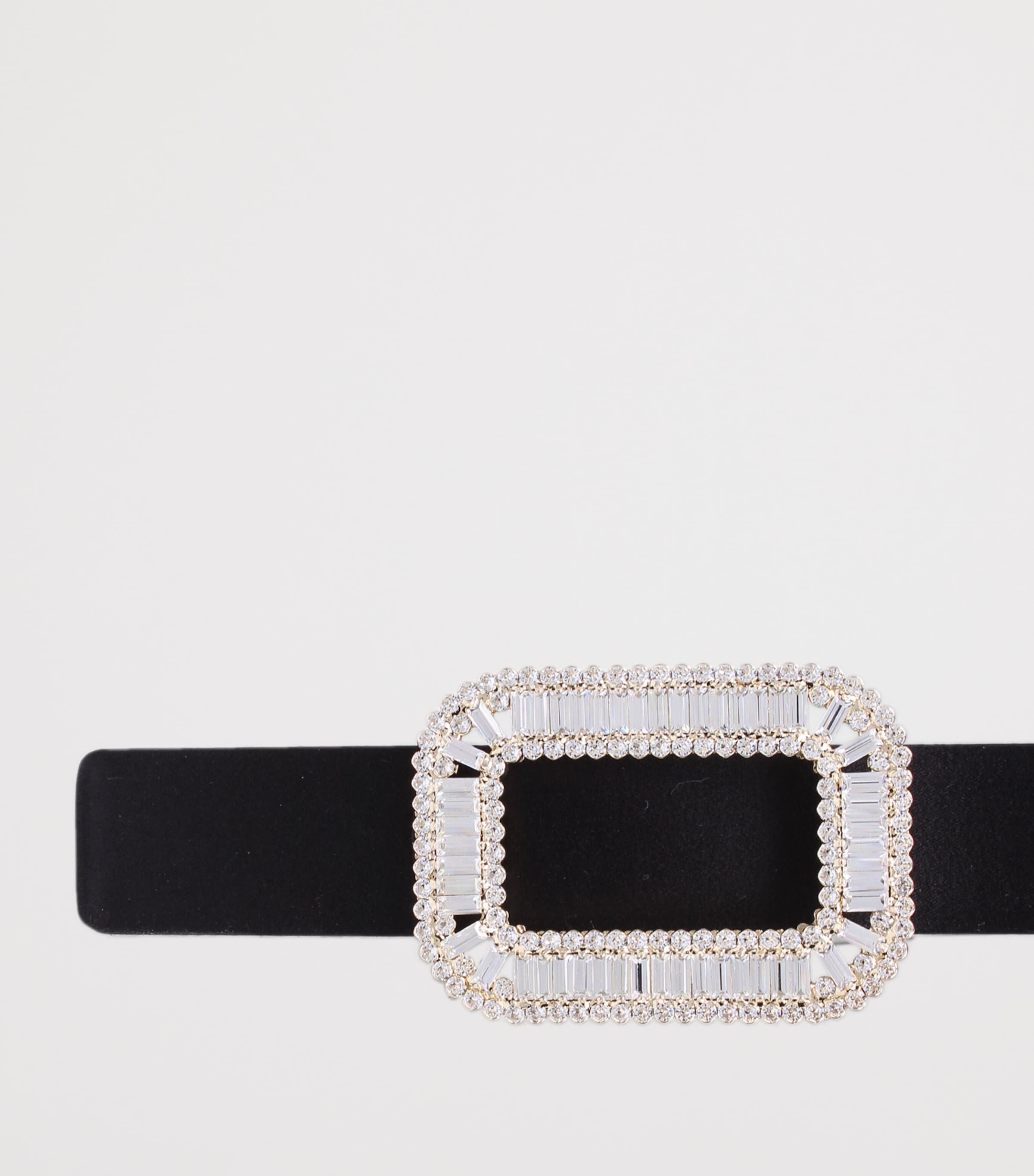Roger Vivier Satin Pilgrim Belt Black Image 2