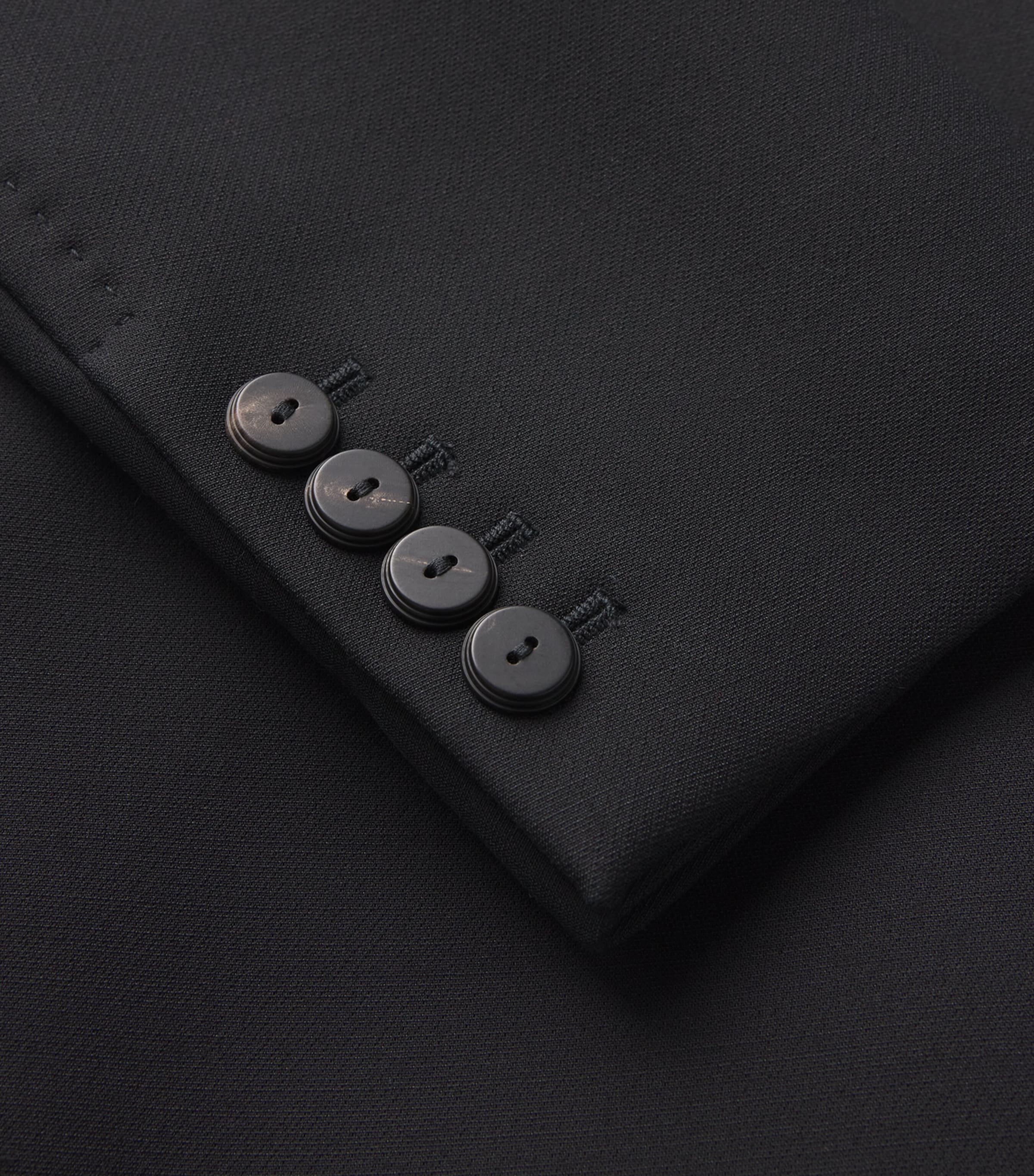 Wool-Silk Tailored Coat BLACK Image 5