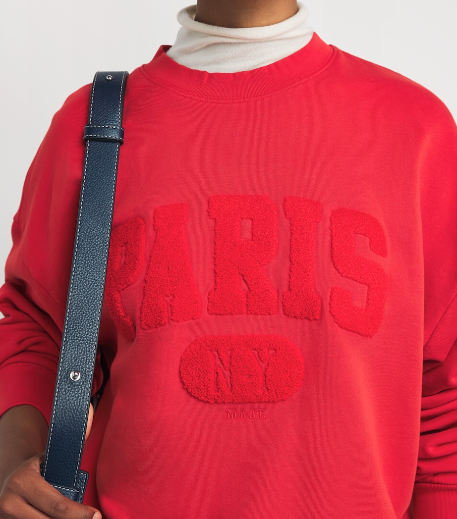 Cotton Paris Graphic Sweatshirt RED Image 6