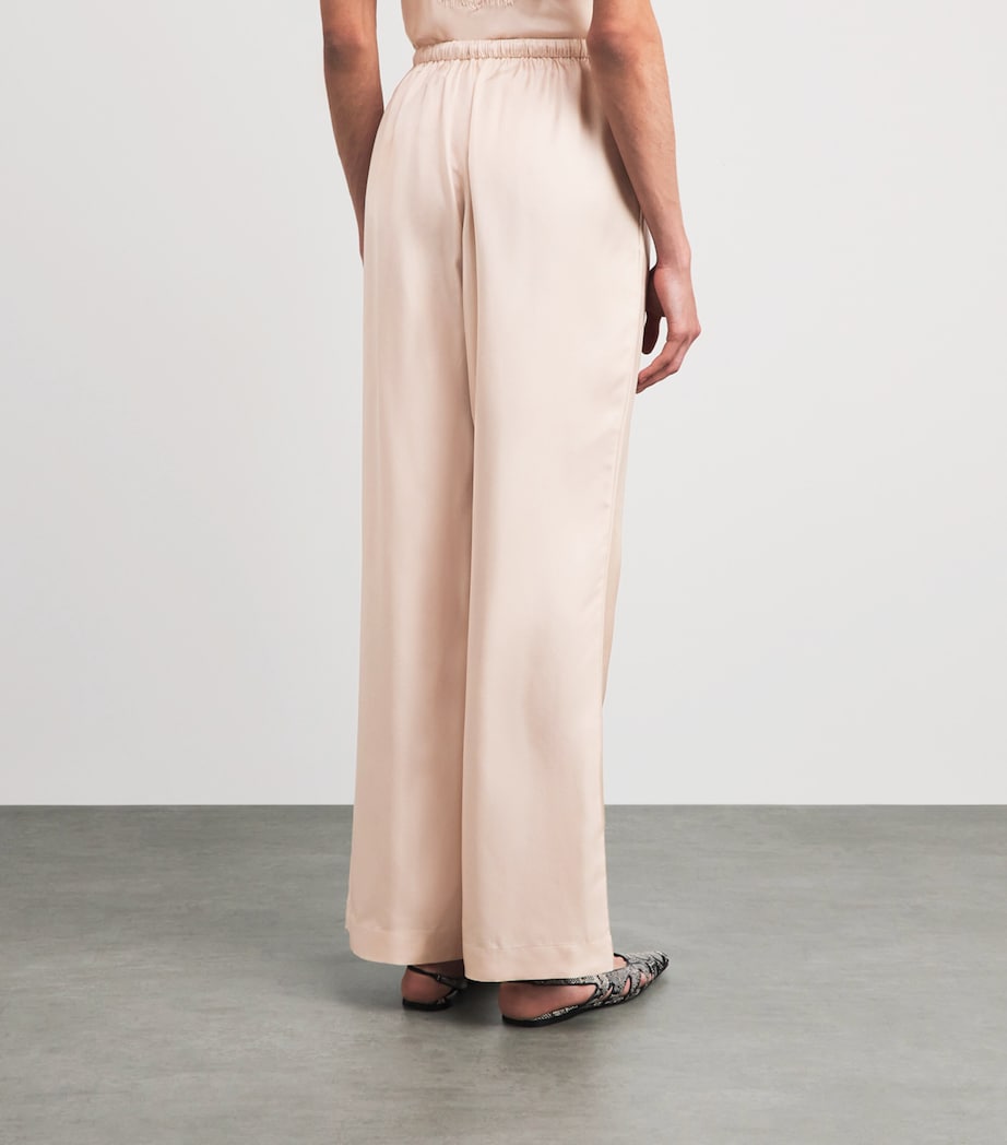 Róhe Womens Silk Relaxed Straight Trousers Rose Image 5