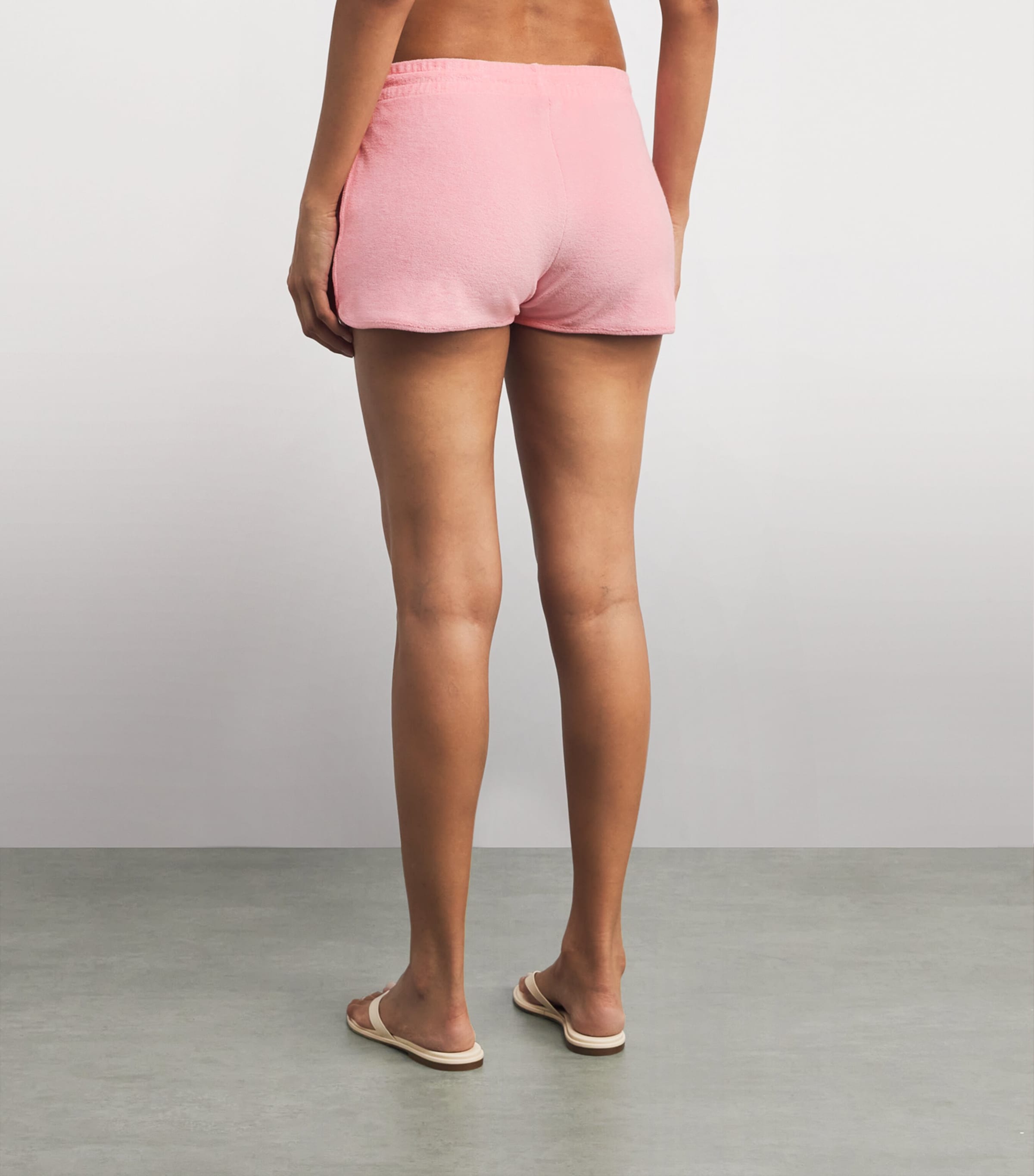 Cotton Terry Towelling Shorts PINK Image 4