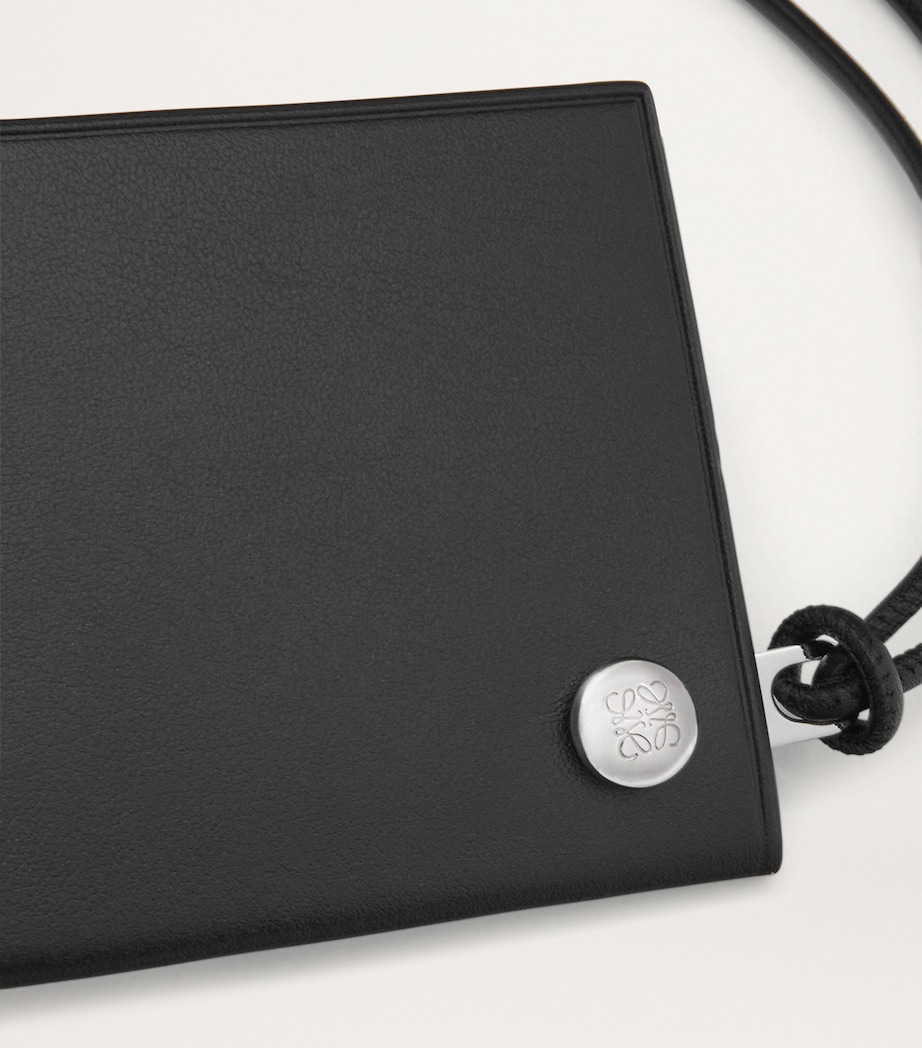 Leather Pebble Slider Coin Card Holder BLACK/DARK KHAKI Image 6