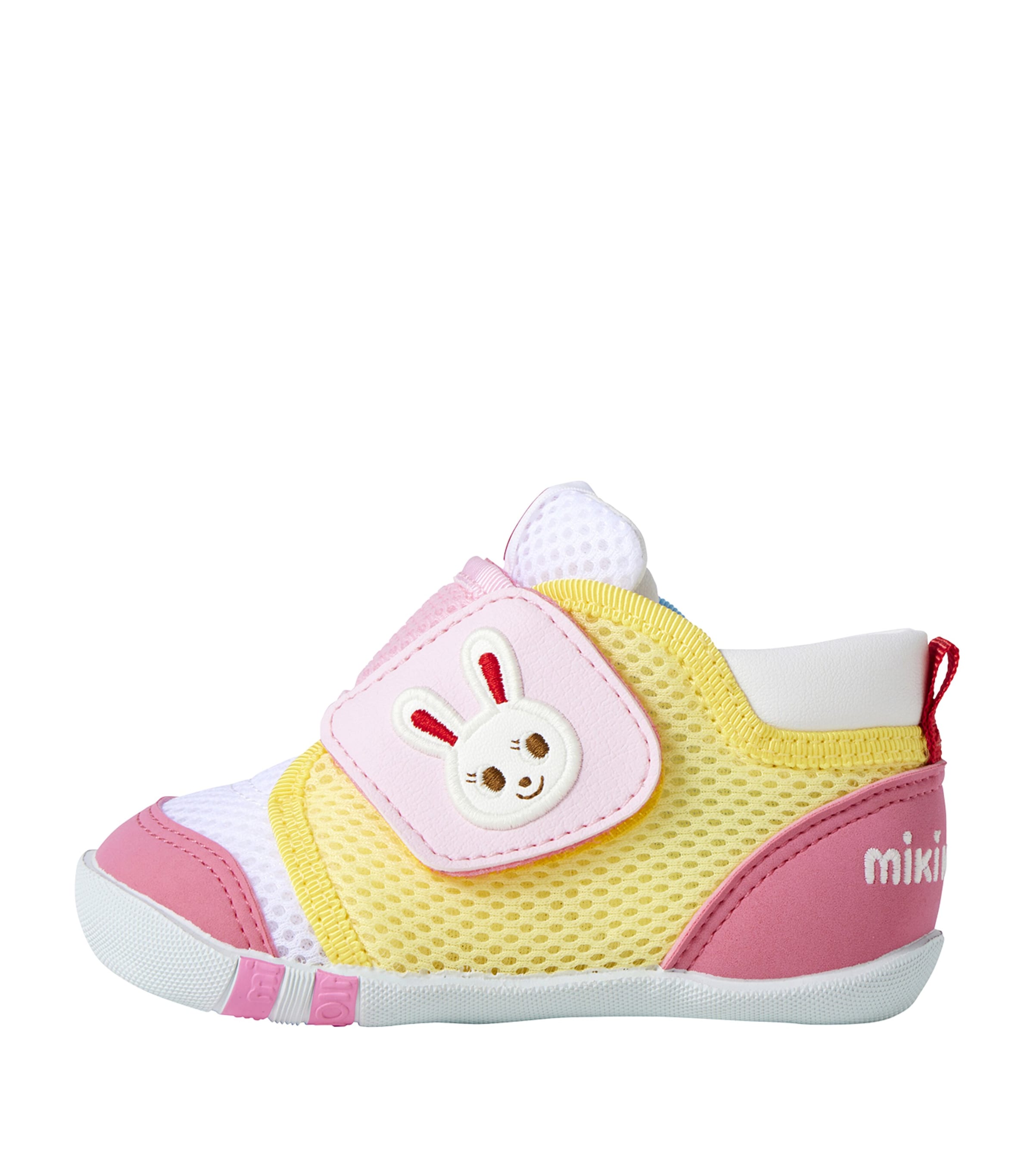 Shop Miki House Mesh Double Russell First Shoes In Pink
