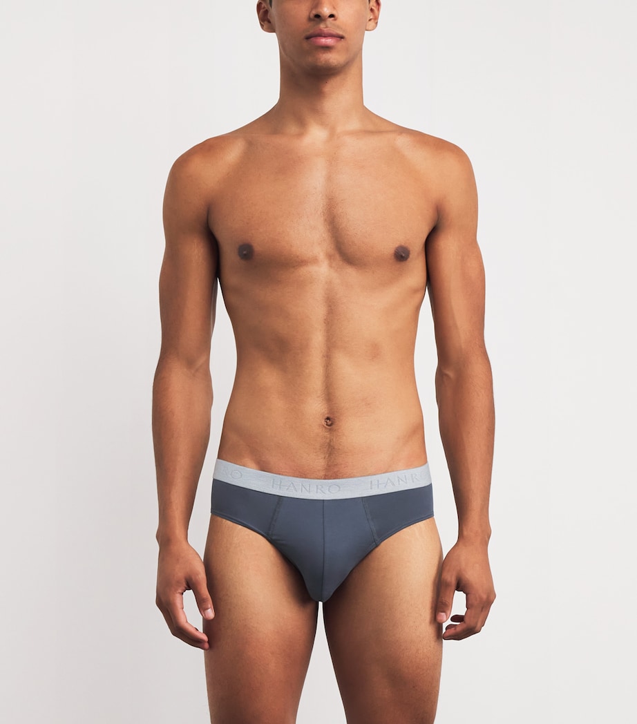 Stretch-Cotton Essentials Briefs (Pack of 2) 3047 BAROLO/OMBR BLU Image 2