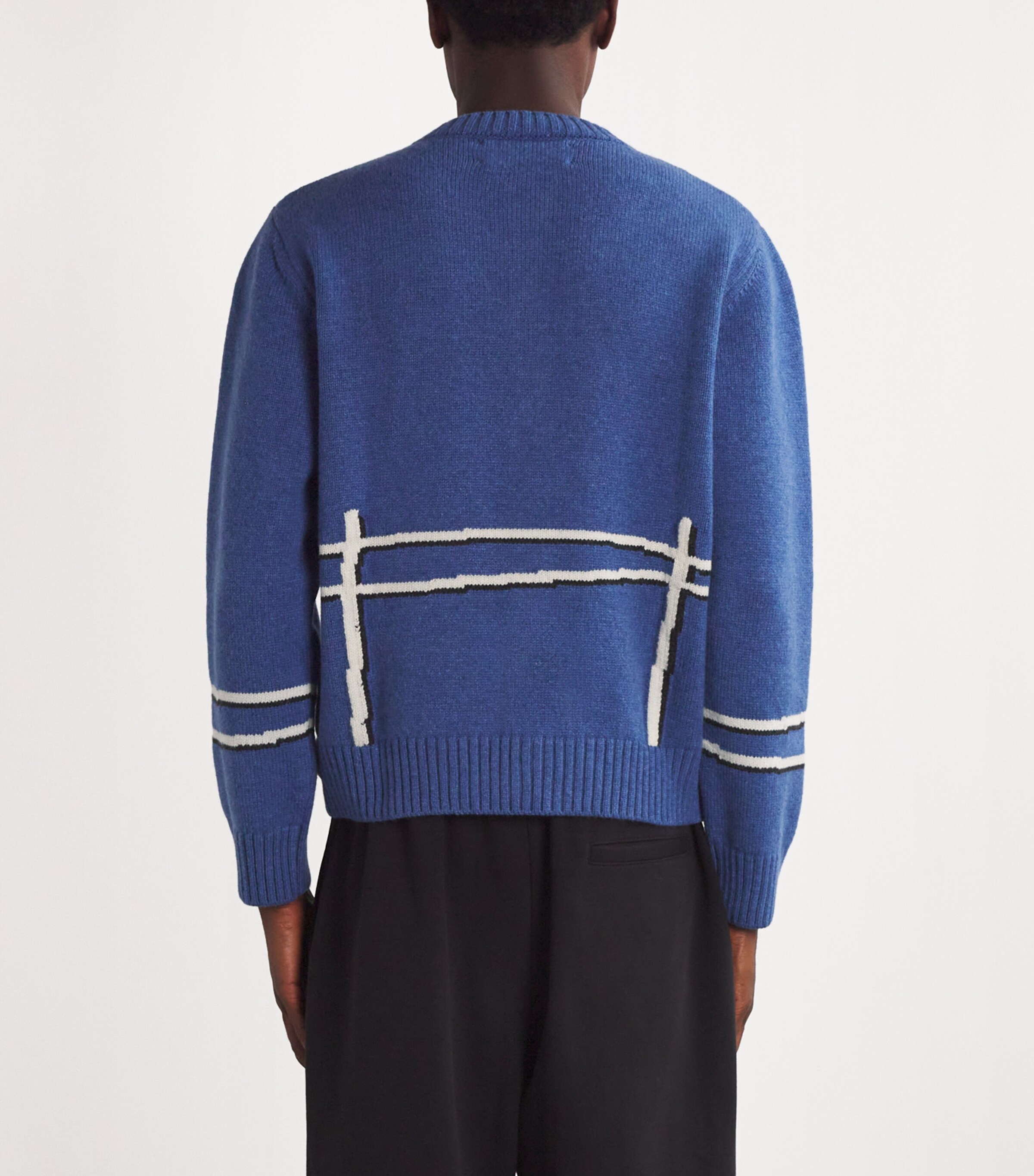 S.S.DALEY Mens Wool Cyril Cardigan Blue Image 4