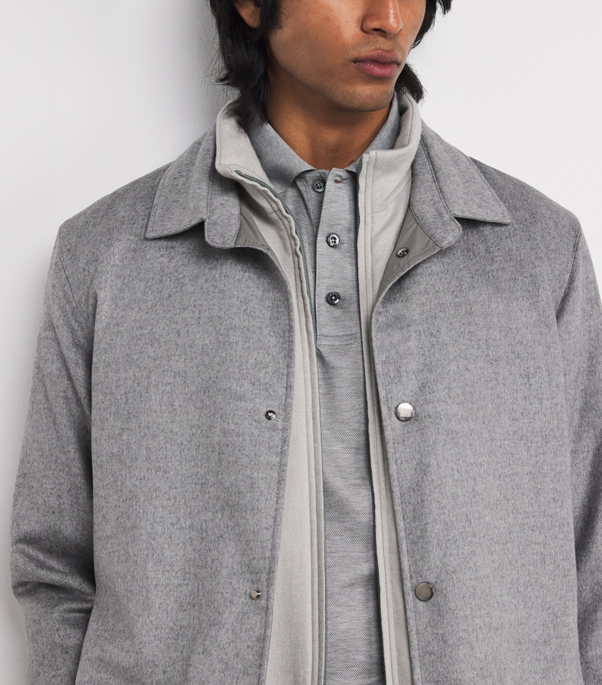 Colombo Grey Silk-Cashmere Hybrid Jacket | Harrods PT