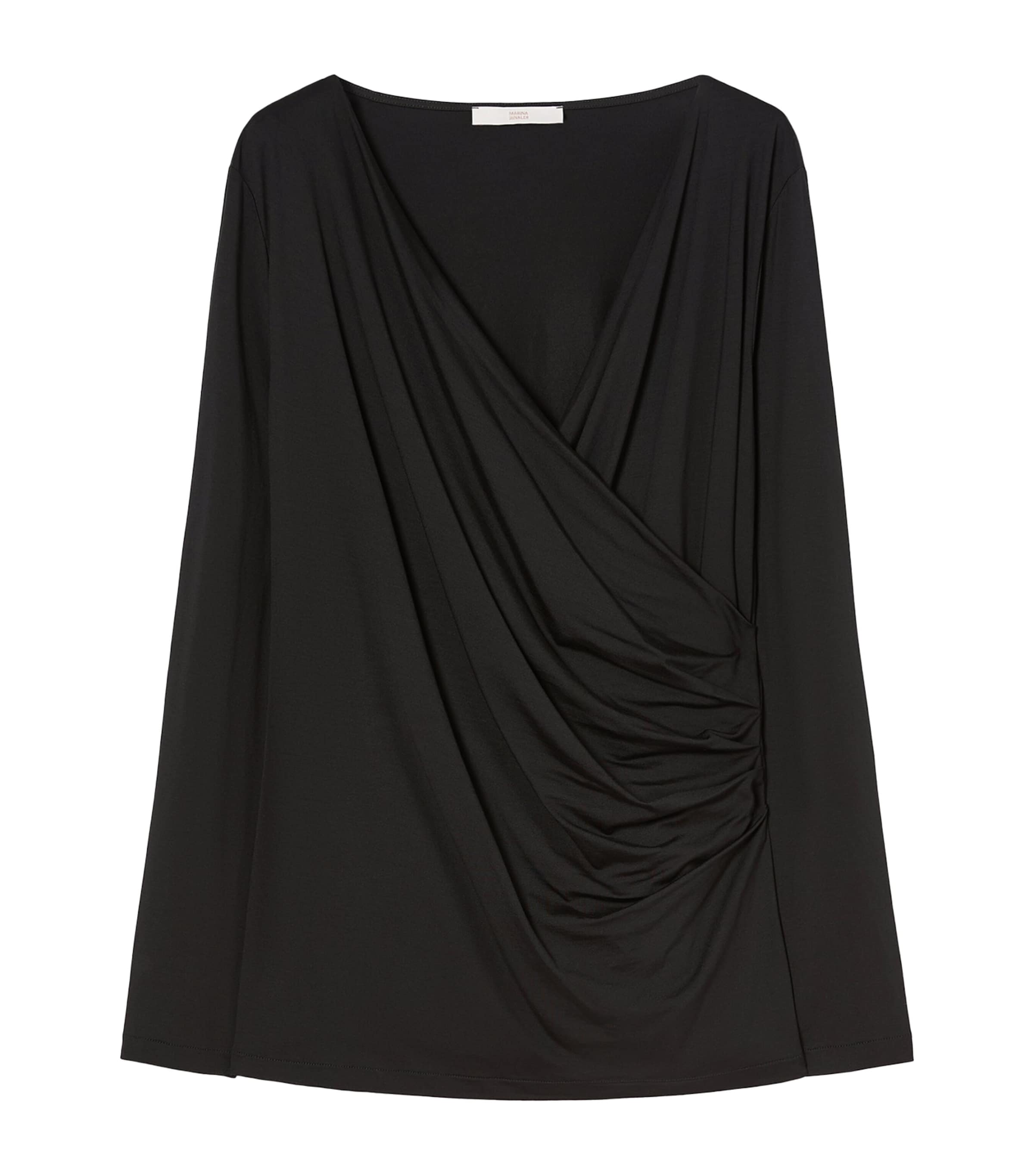 Marina Rinaldi Womens Draped Top Black Image 1