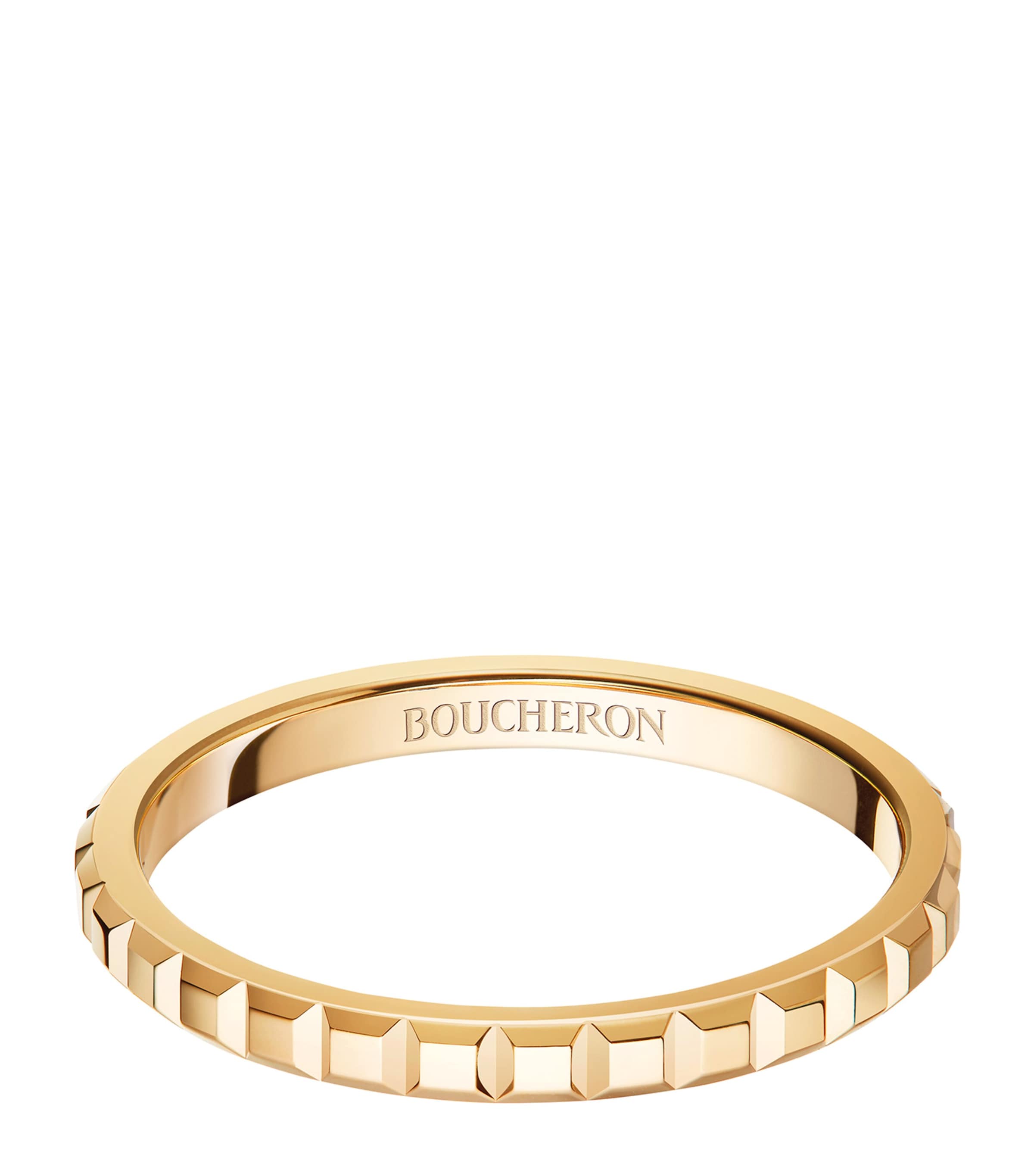 Boucheron Mini Yellow Gold Clou de Paris Wedding Ring | Wedding | Wedding Bands | Fine Jewellery | Fine Rings | Designers | Boucheron