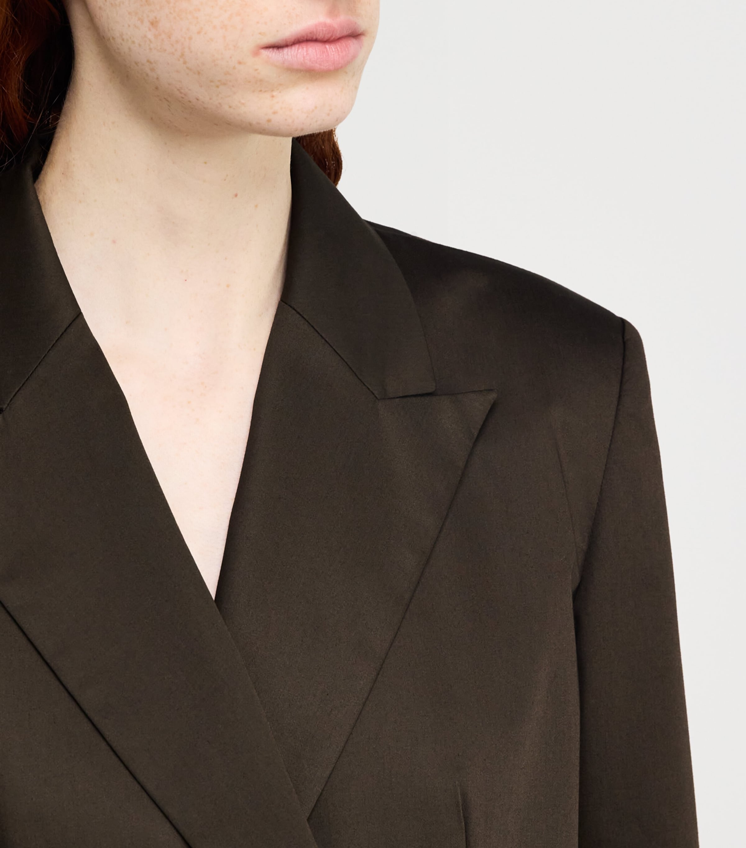 MAX&Co. Womens Stretch-Cotton Blazer Cocoa Image 6