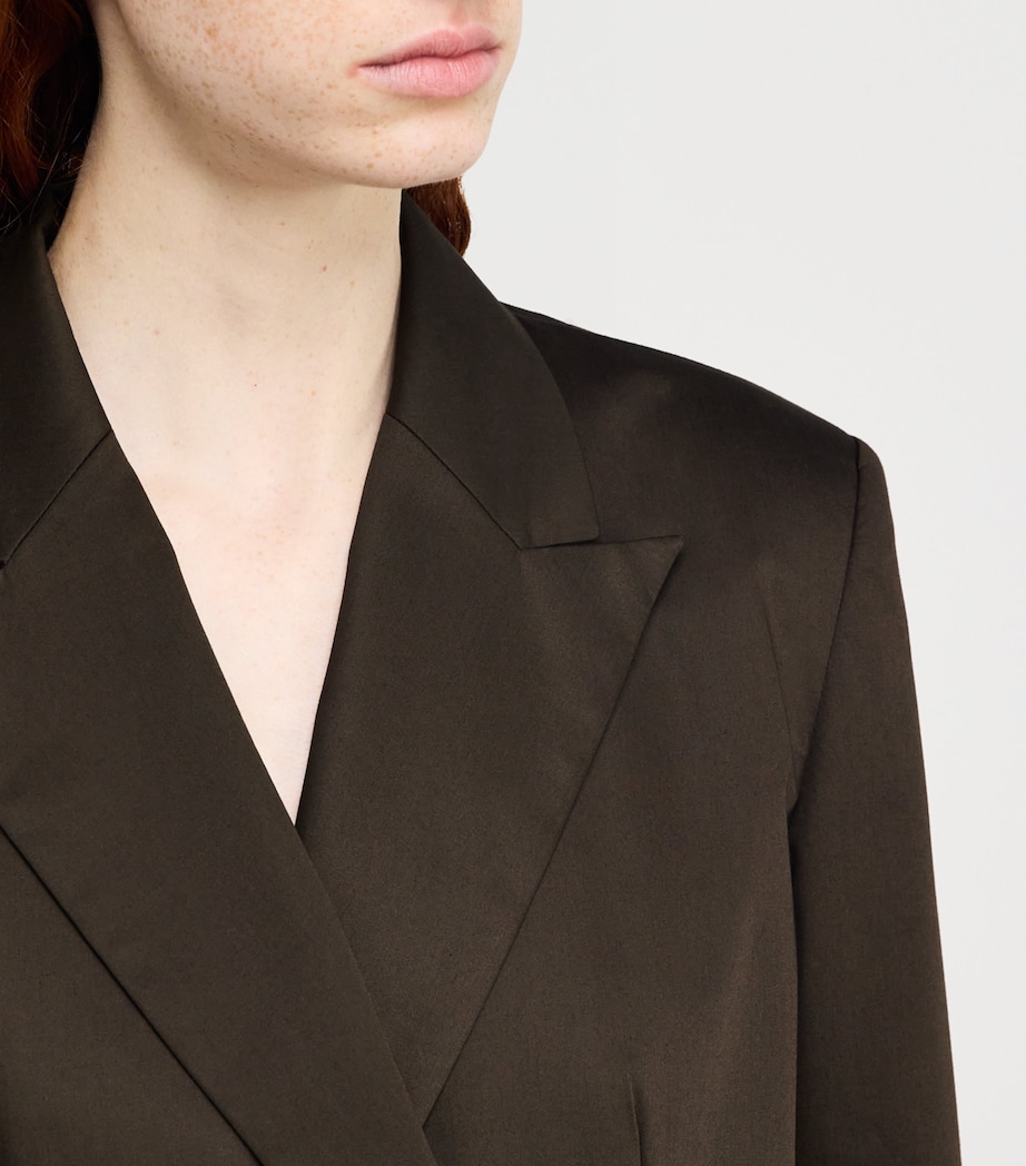 MAX&Co. Womens Stretch-Cotton Blazer Cocoa Image 6