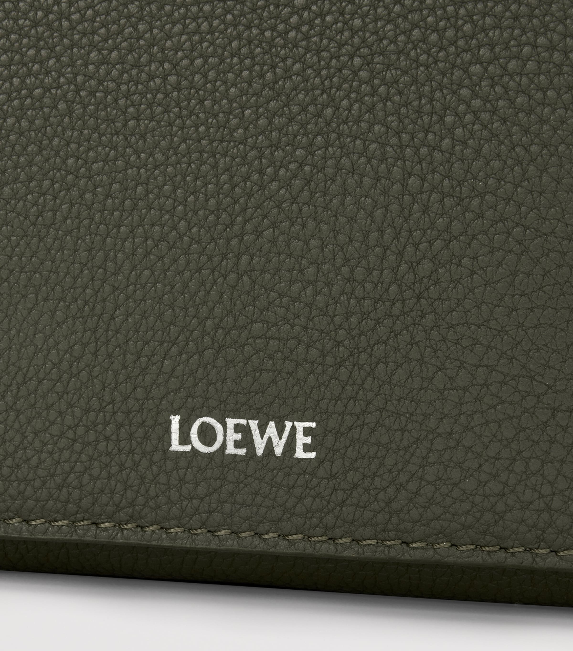 Medium Leather Pebble Messenger Bag DARK KHAKI Image 5